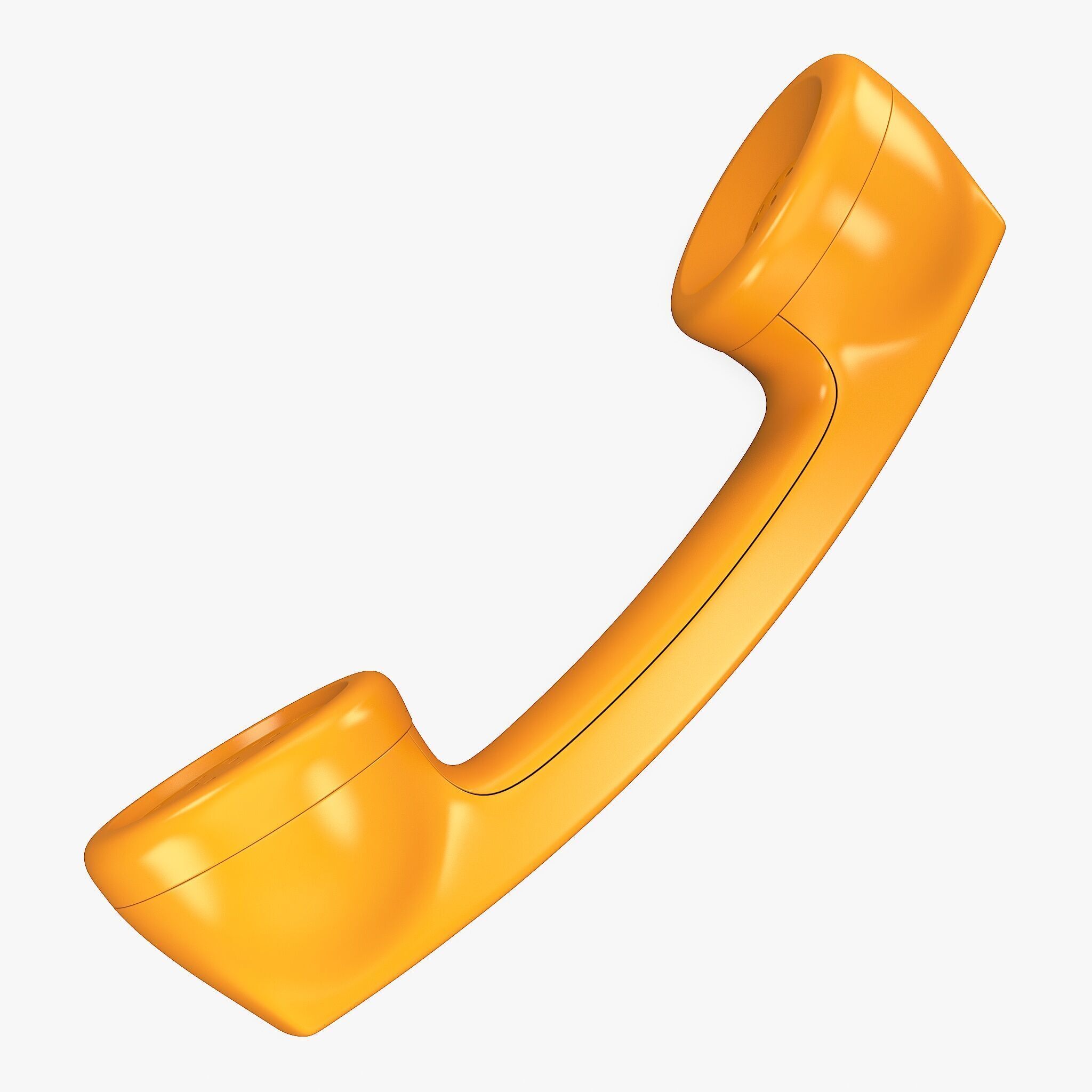 Vintage Retro Telephone Handset M1 3D model_10