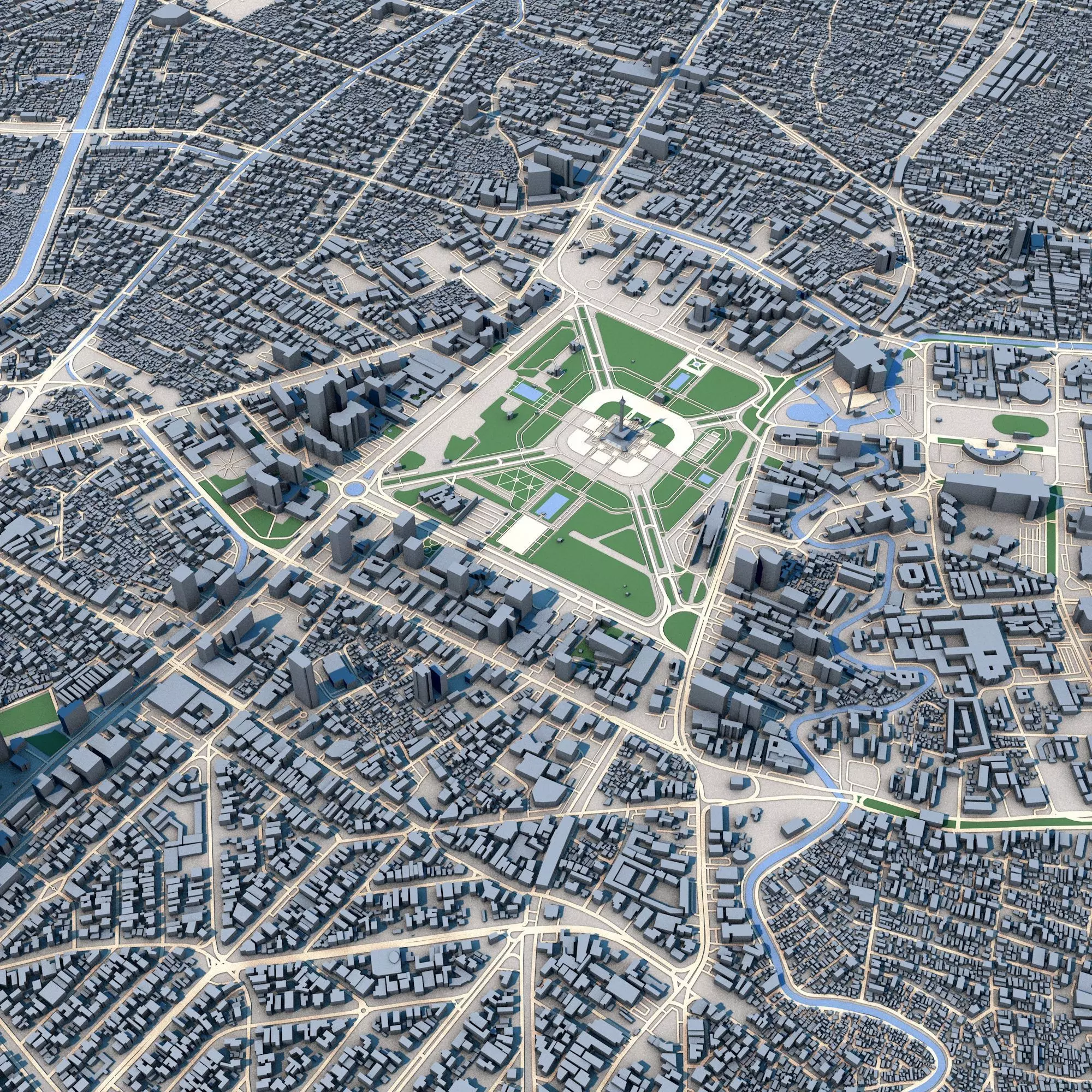 Jakarta City Indonesia 3D model_0