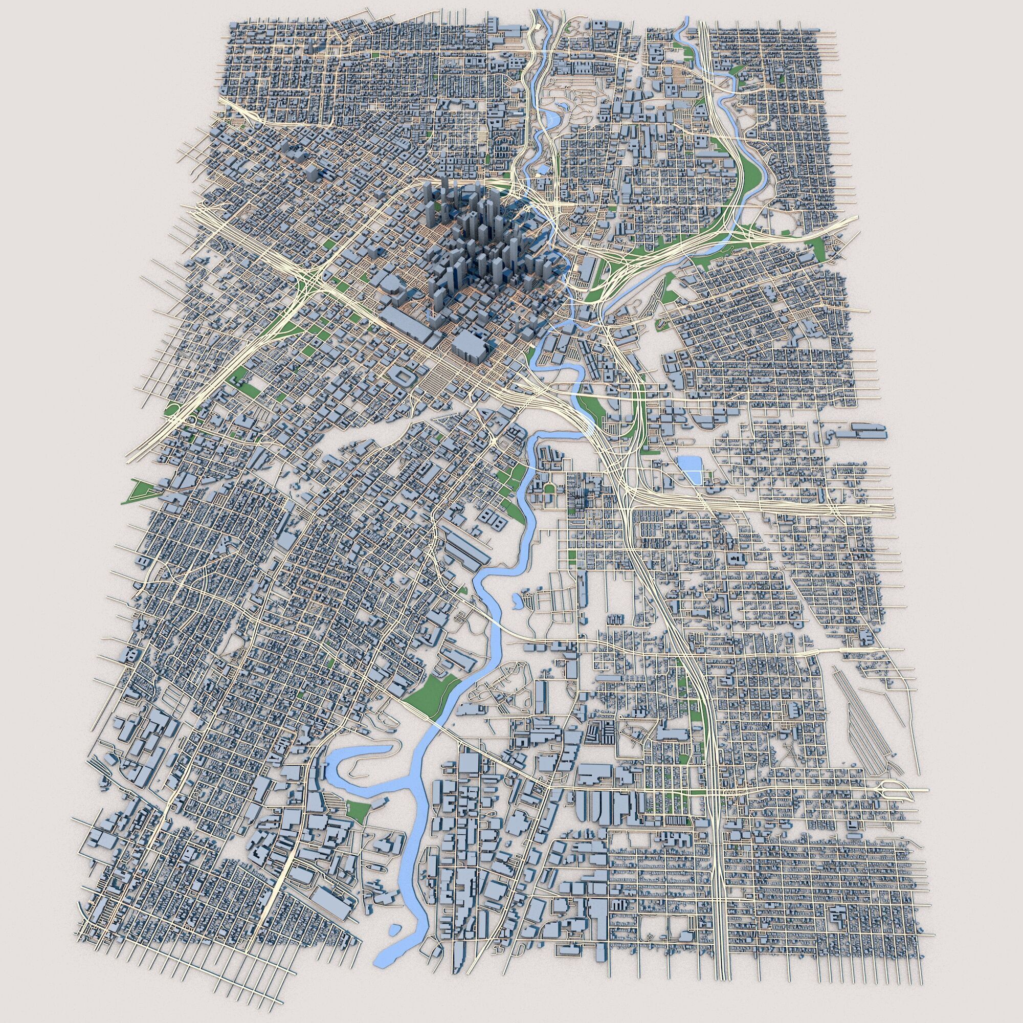 Houston City Texas United States 3D model_1