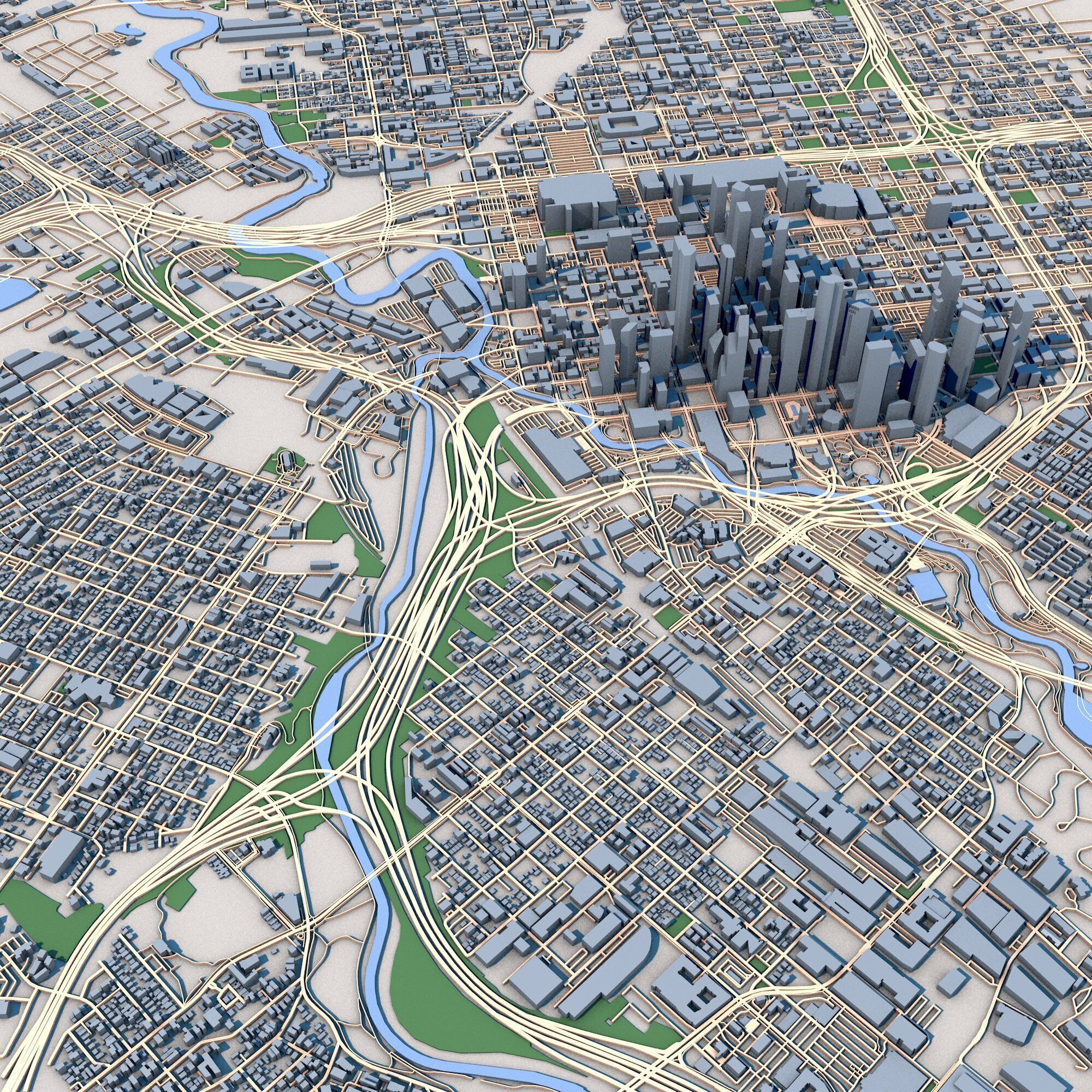 Houston City Texas United States 3D model_5
