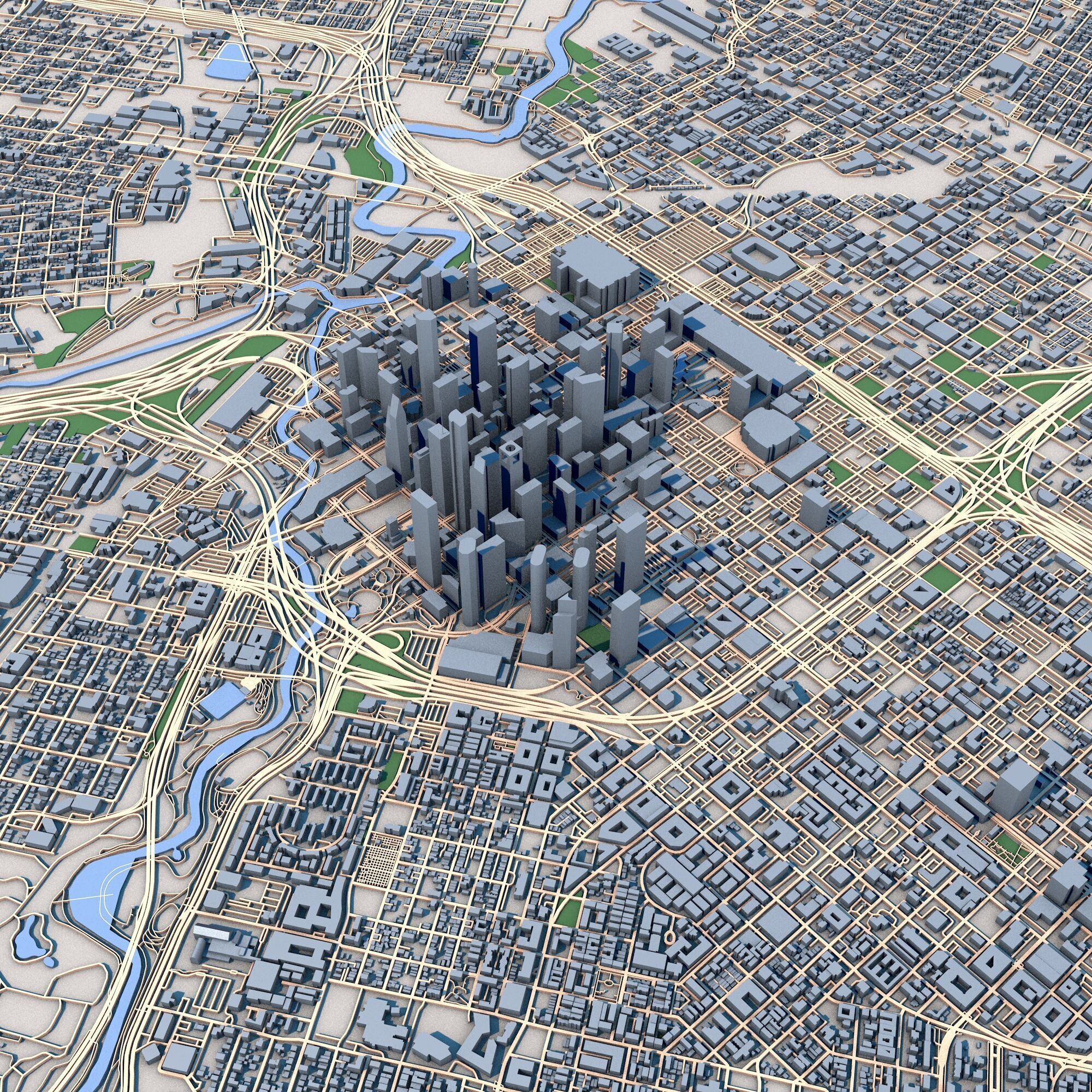 Houston City Texas United States 3D model_6