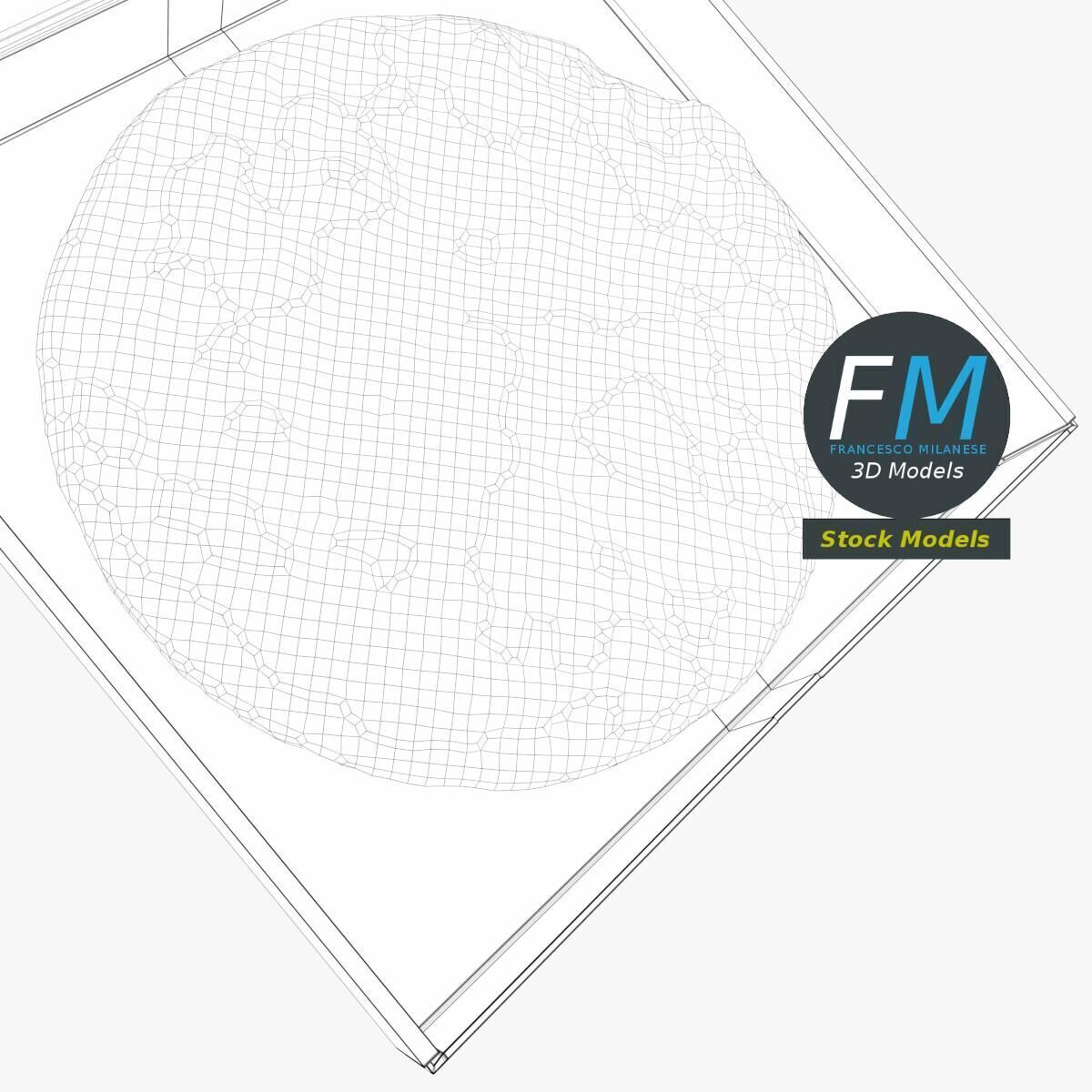 Pizza in an open carton box 3D model_8