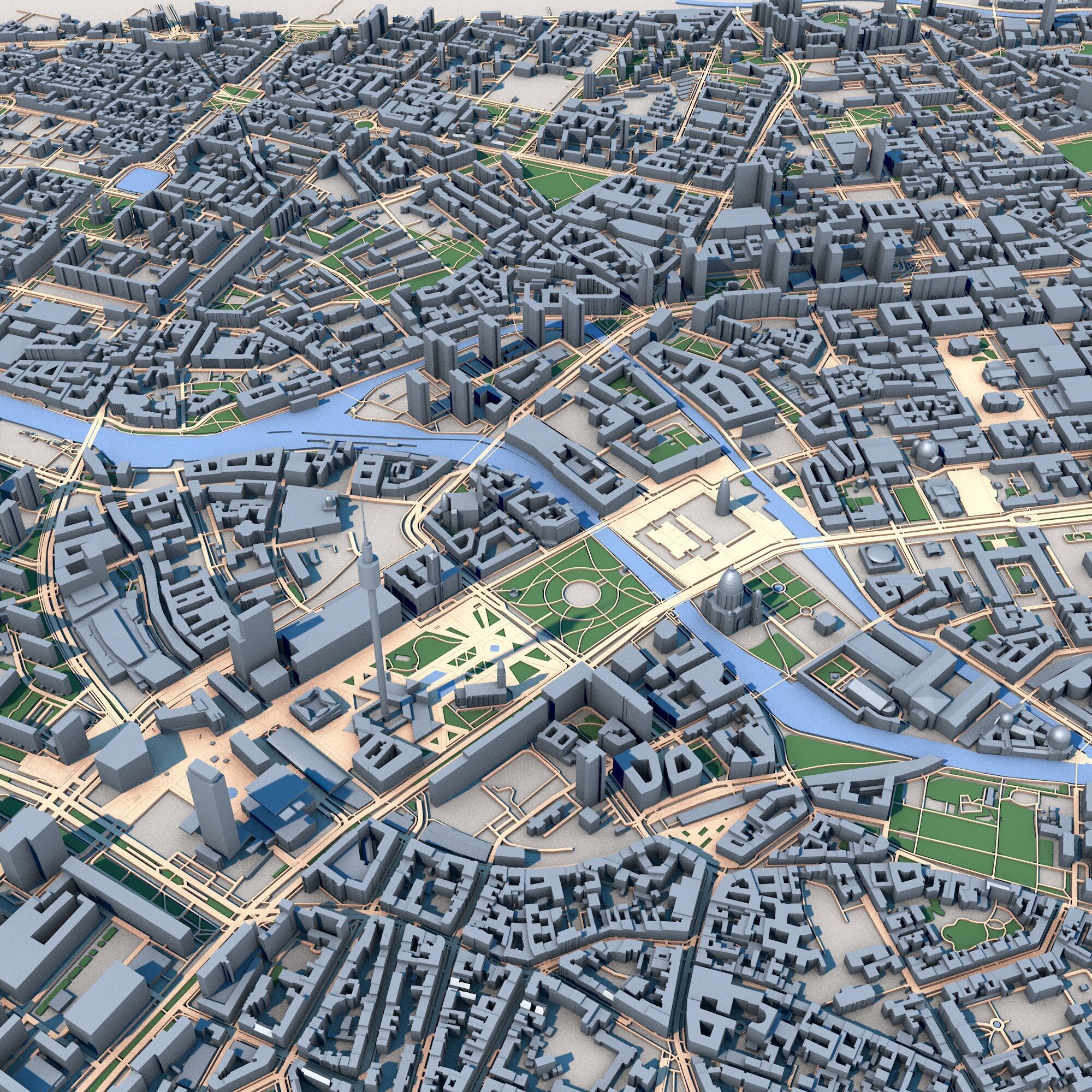 Berlin City Germany 3D model_4