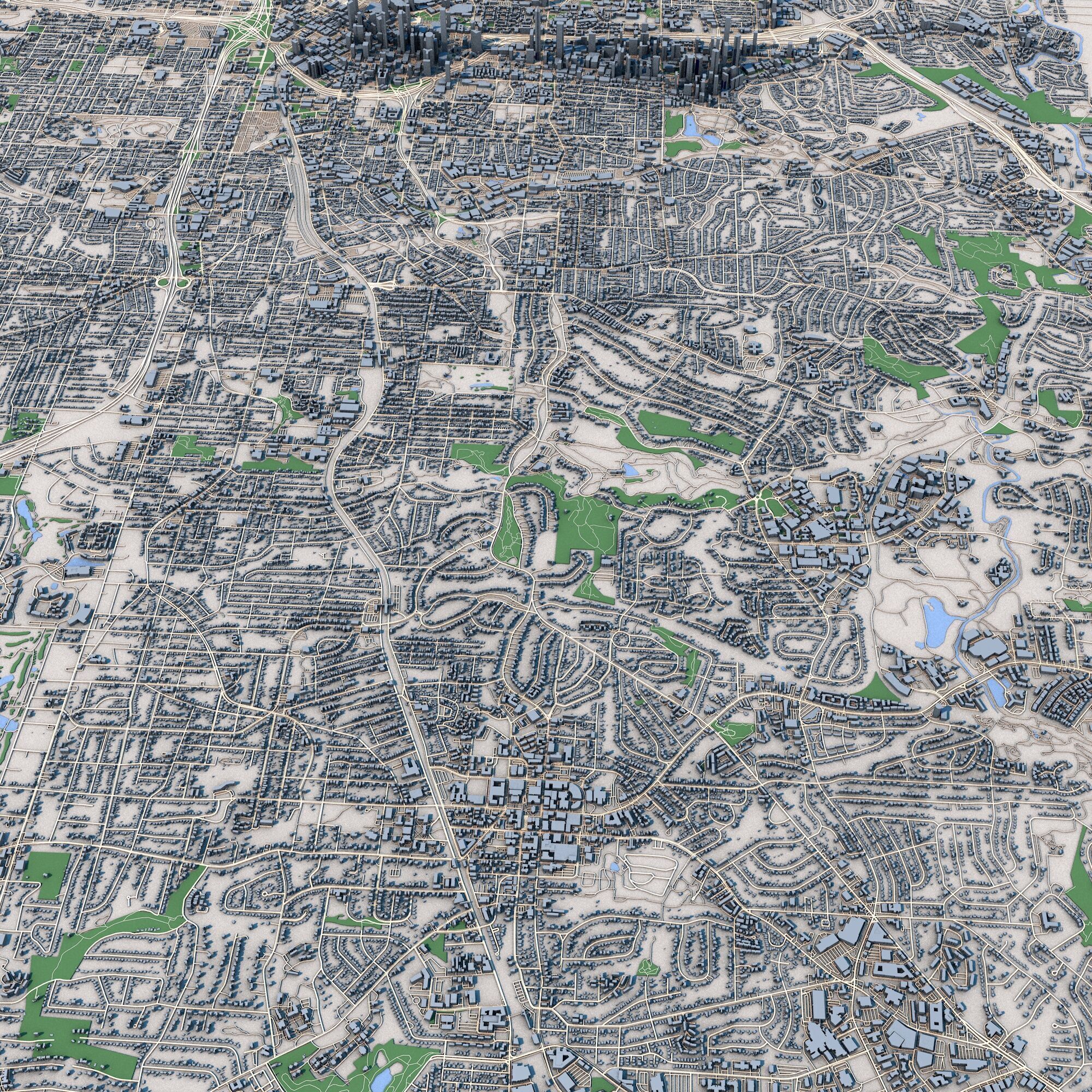 Atlanta City Georgia United States 3D model_4