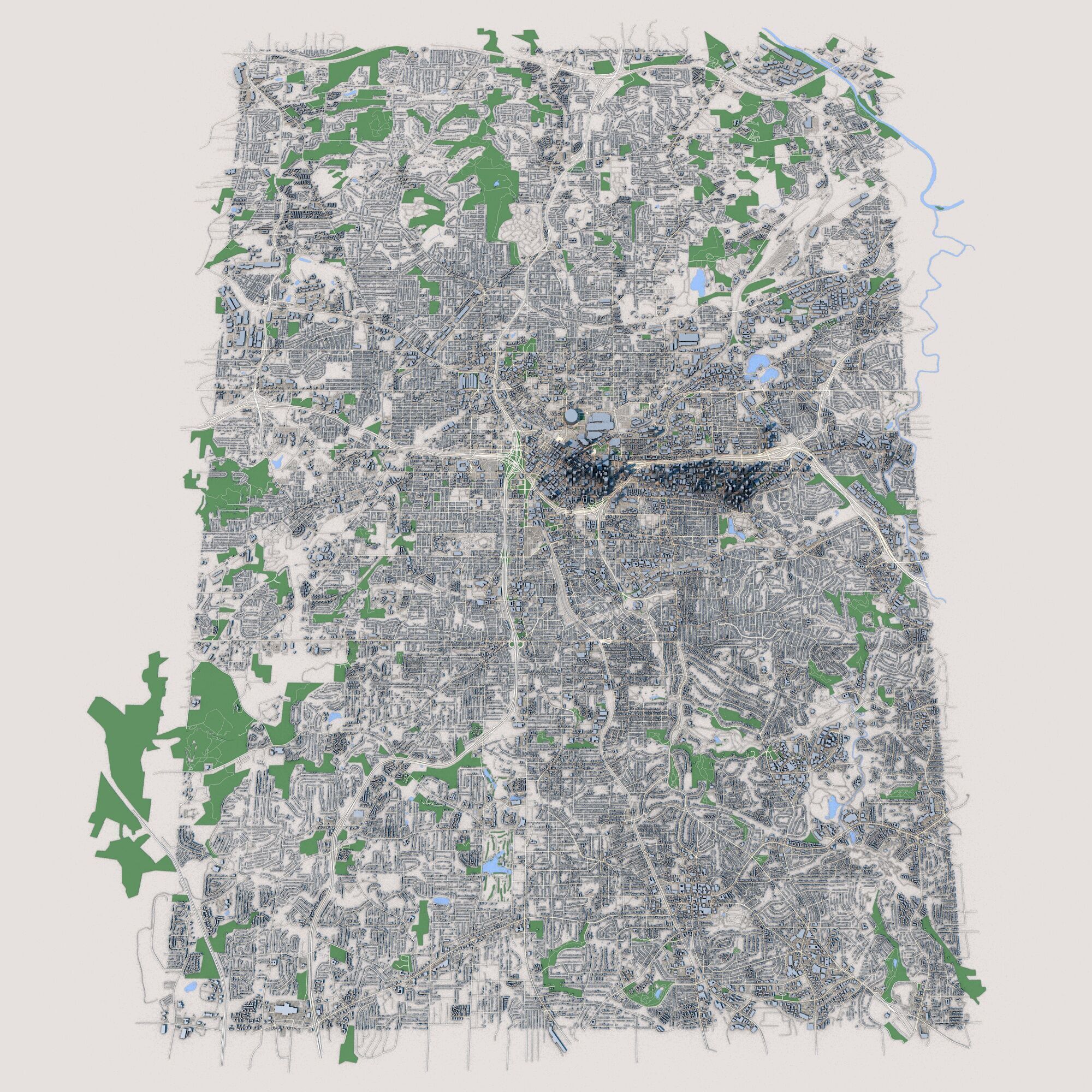 Atlanta City Georgia United States 3D model_1