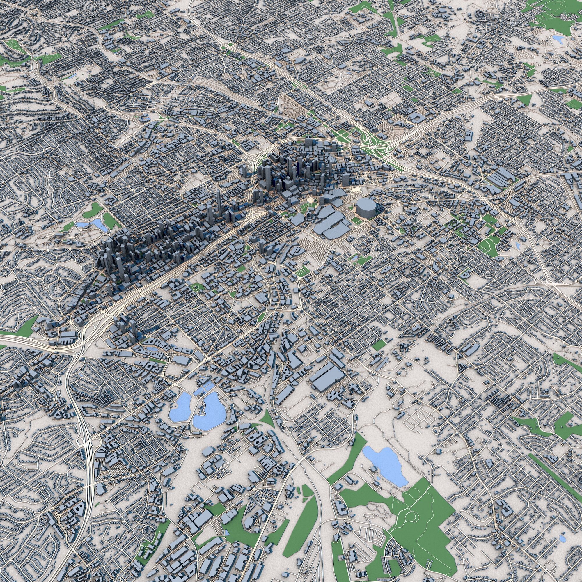 Atlanta City Georgia United States 3D model_6