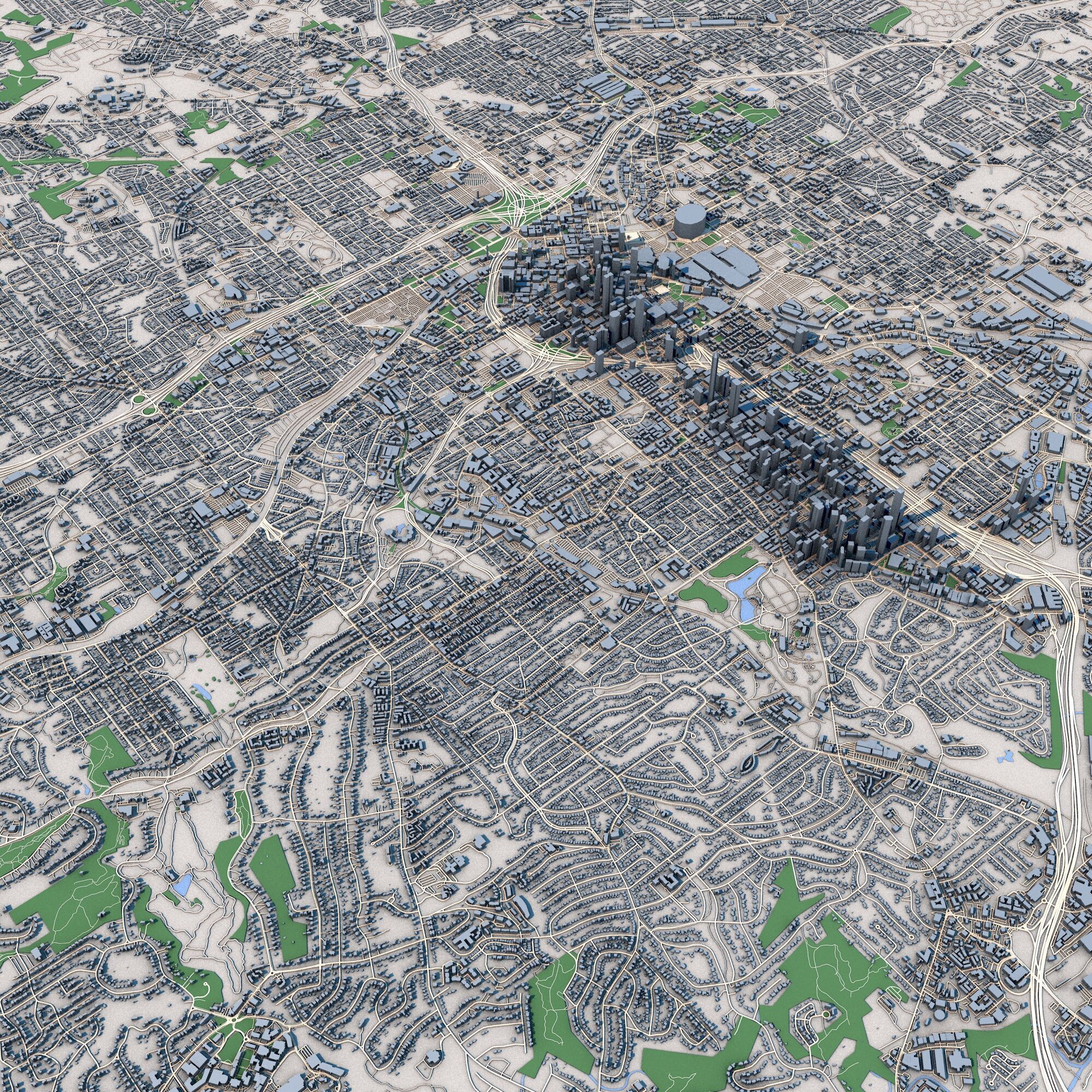 Atlanta City Georgia United States 3D model_5