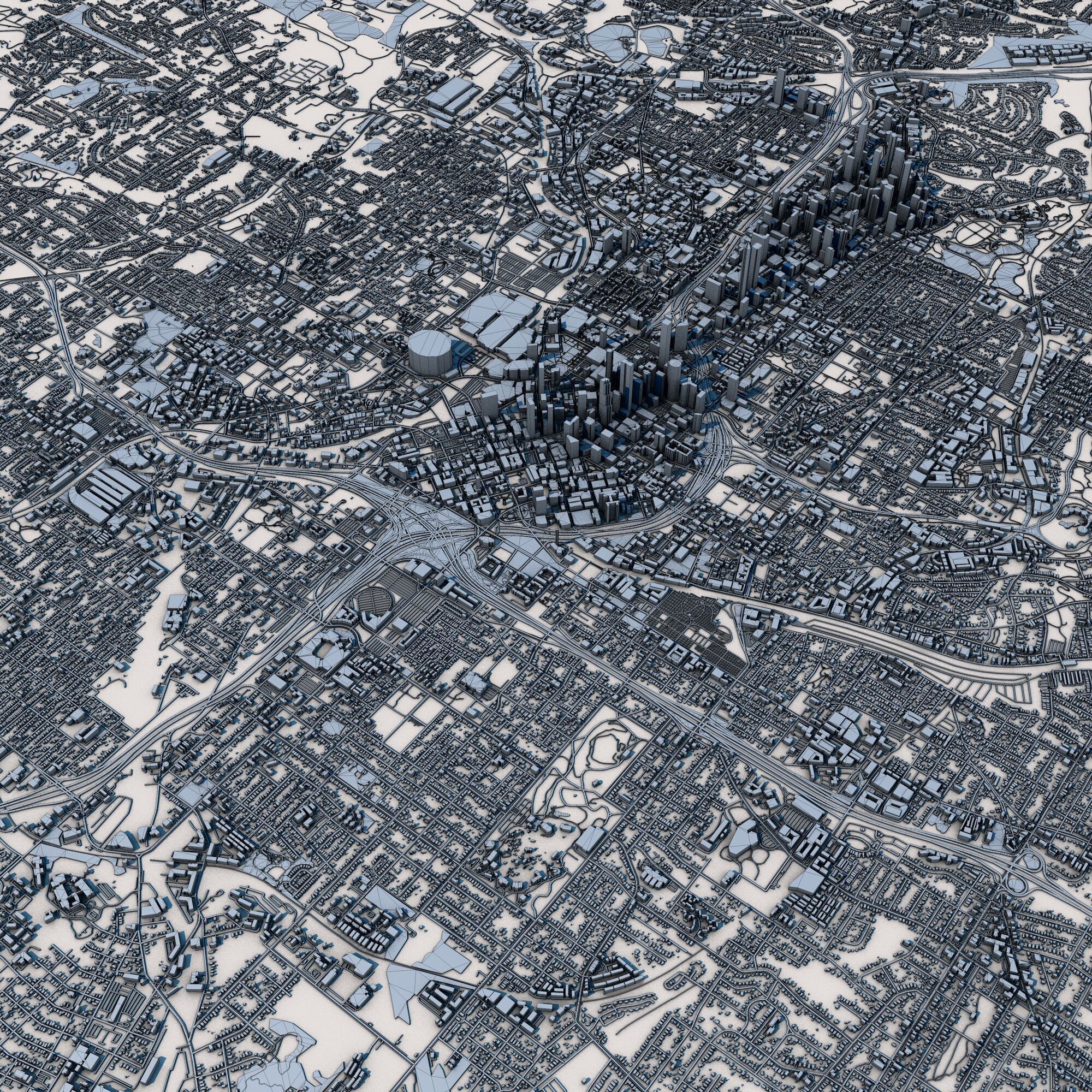 Atlanta City Georgia United States 3D model_7