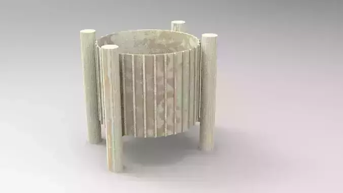 decorative flower pot model