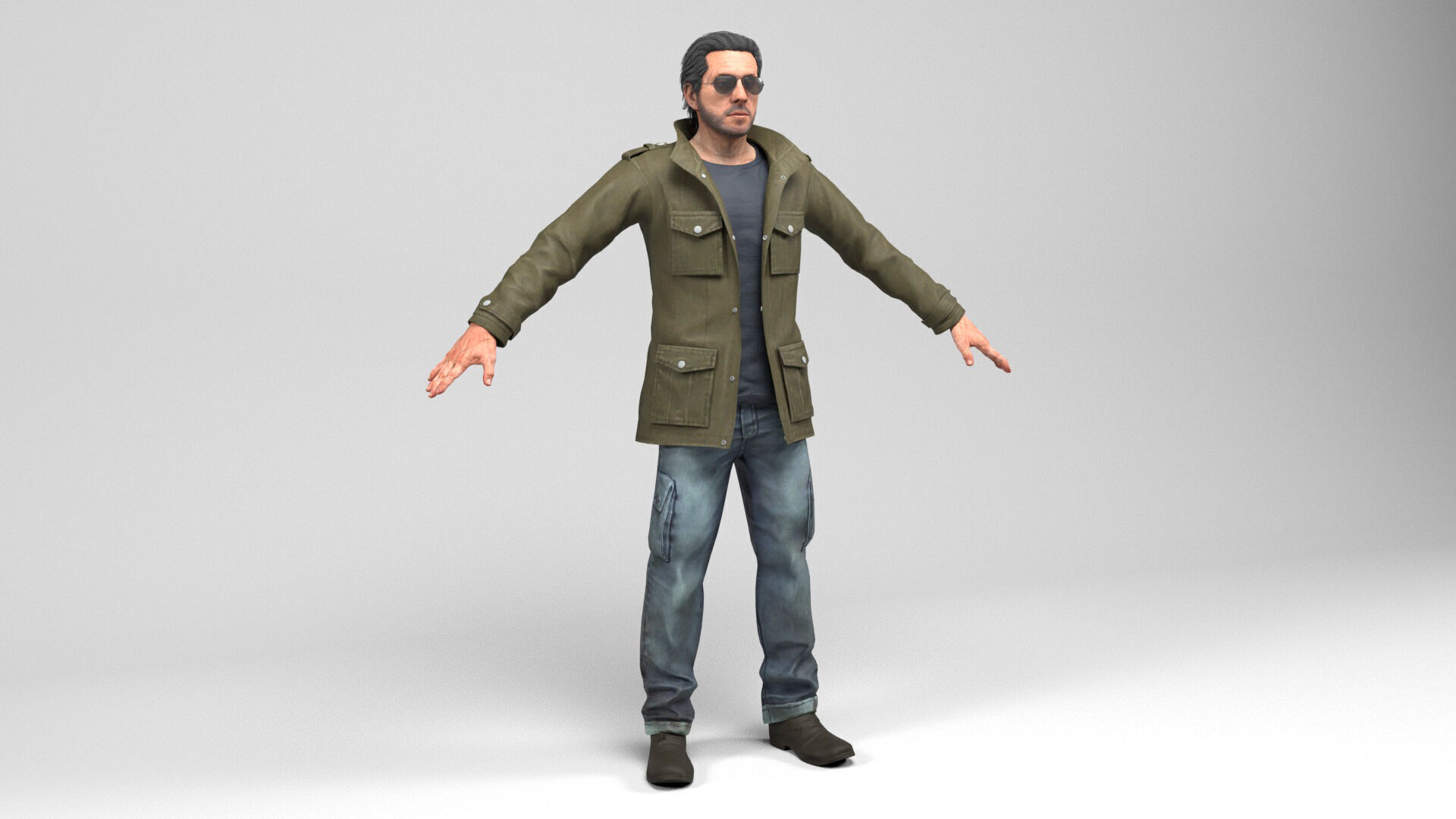 Man 4 Collection Low-poly 3D model_1