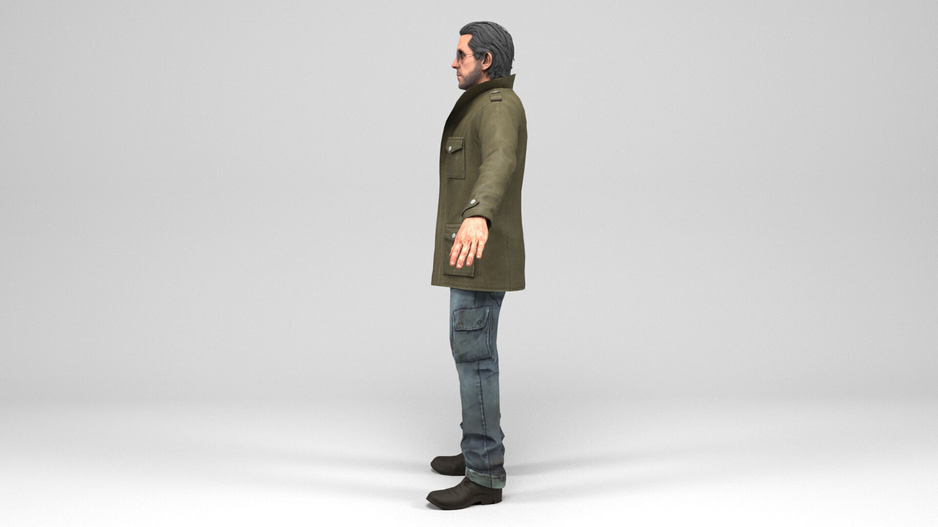 Man 4 Collection Low-poly 3D model_3