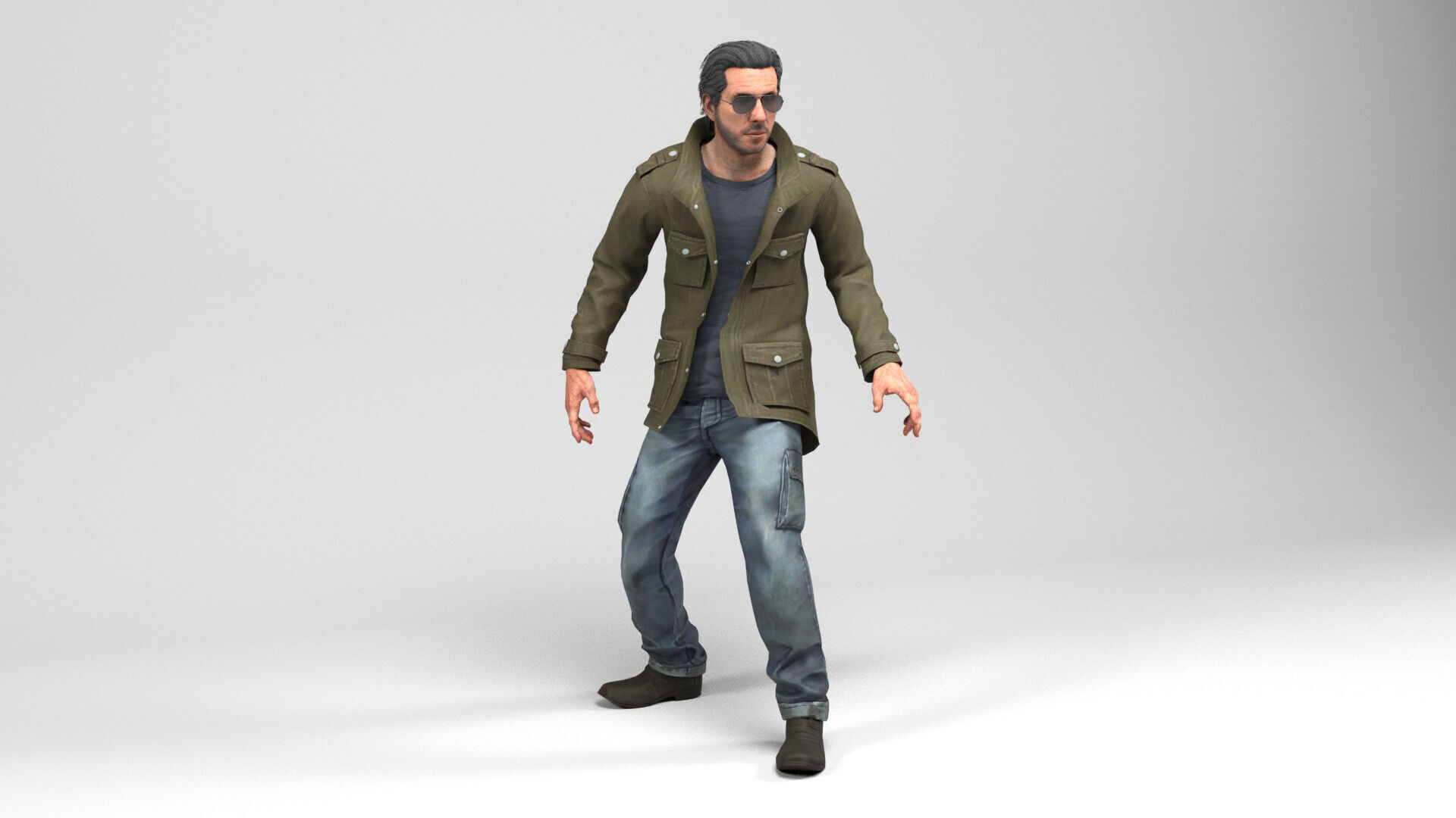 Man 4 Collection Low-poly 3D model_9