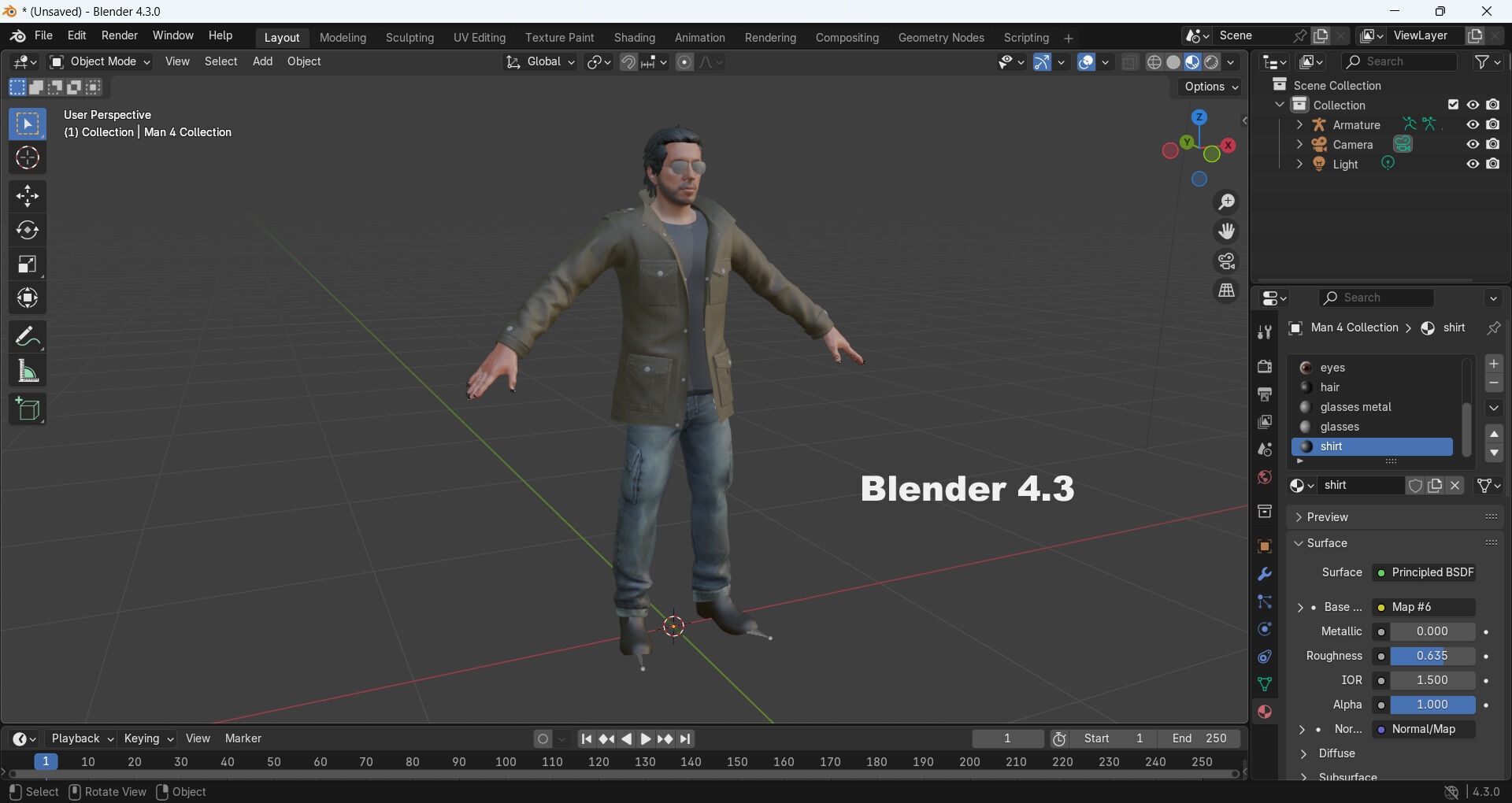 Man 4 Collection Low-poly 3D model_16
