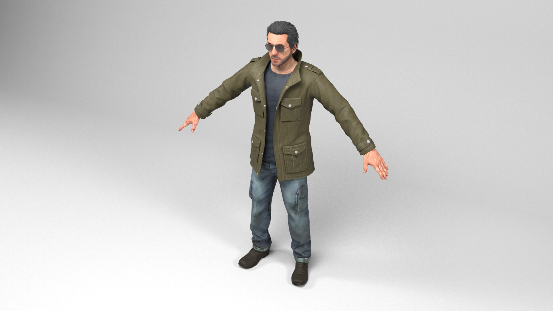 Man 4 Collection Low-poly 3D model_6