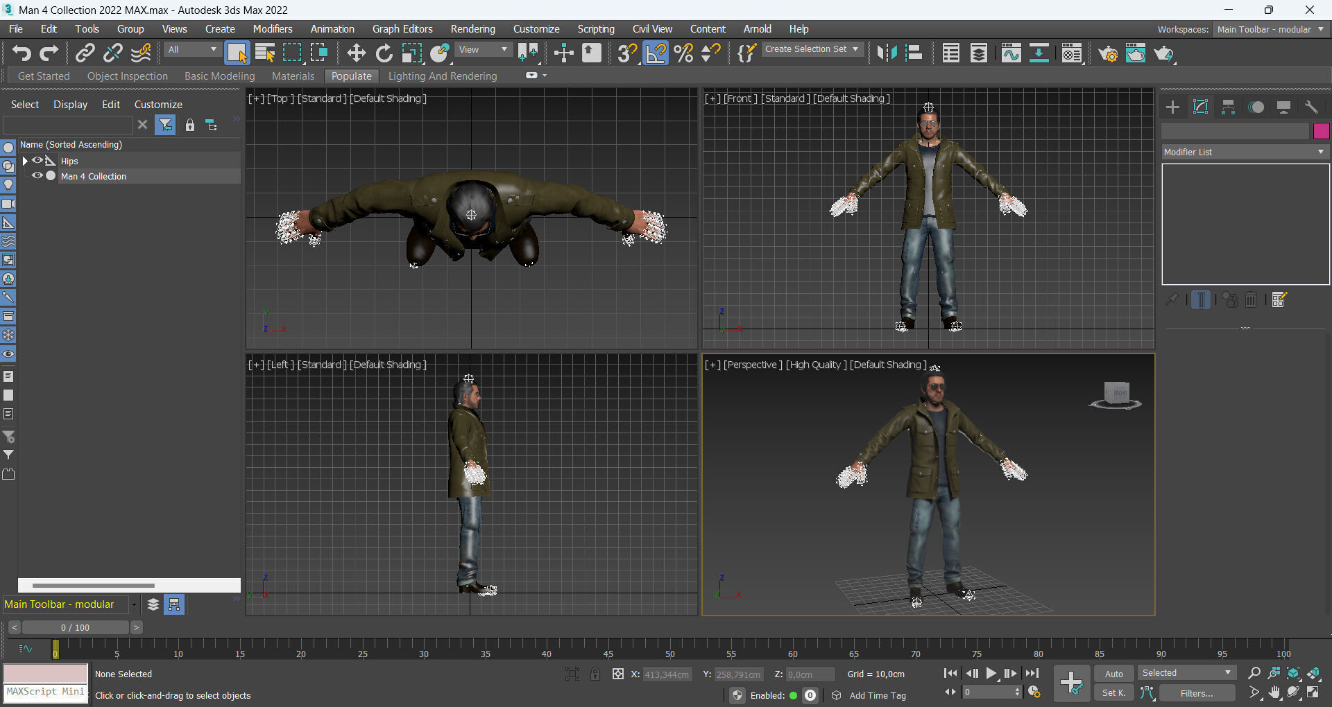 Man 4 Collection Low-poly 3D model_13