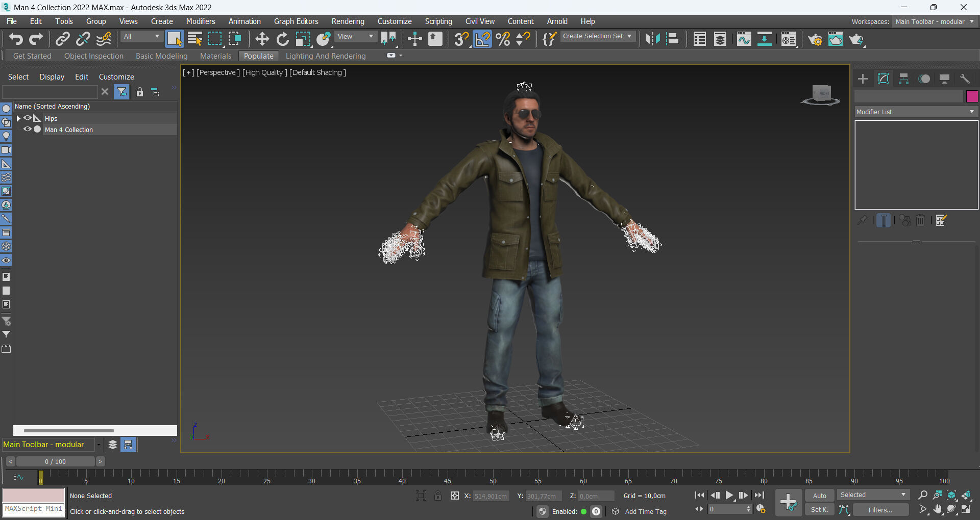 Man 4 Collection Low-poly 3D model_14