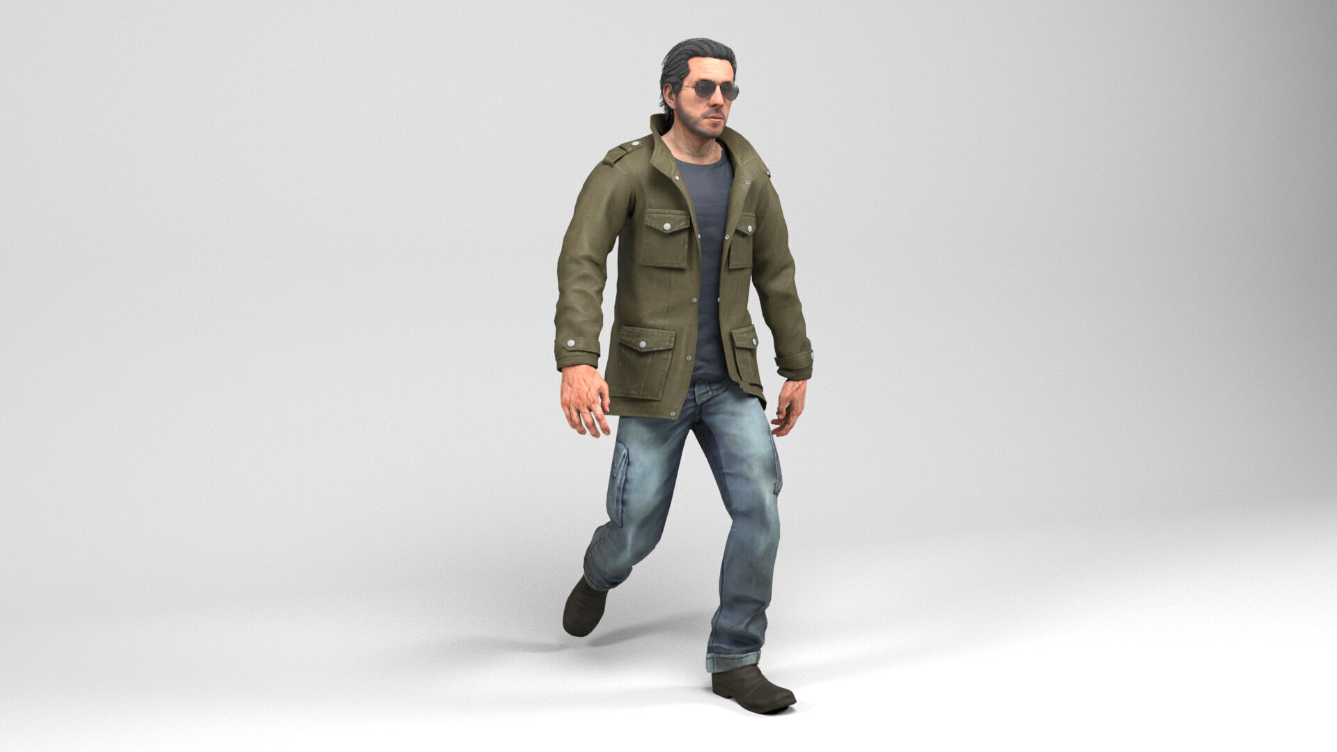 Man 4 Collection Low-poly 3D model_11