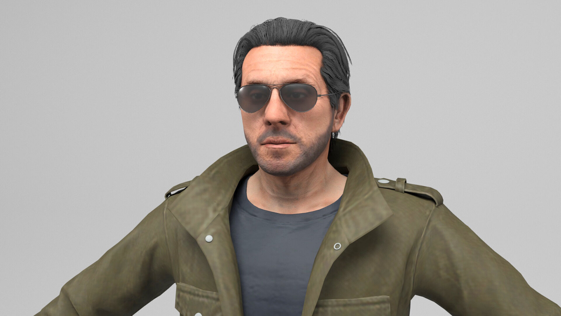 Man 4 Collection Low-poly 3D model_7