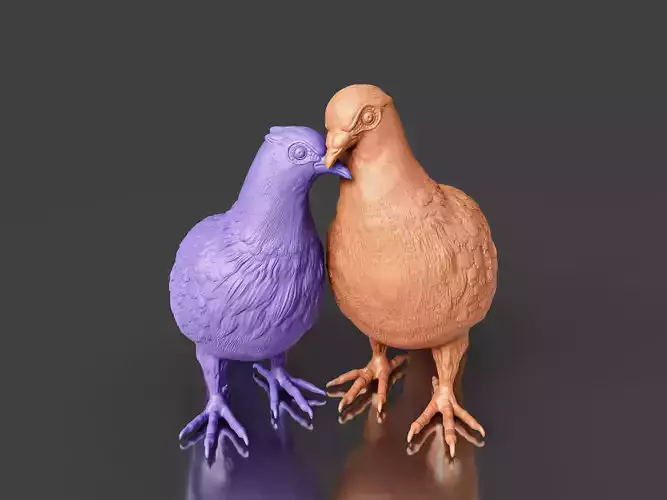 lovely Couple Dove Pigeon Toy