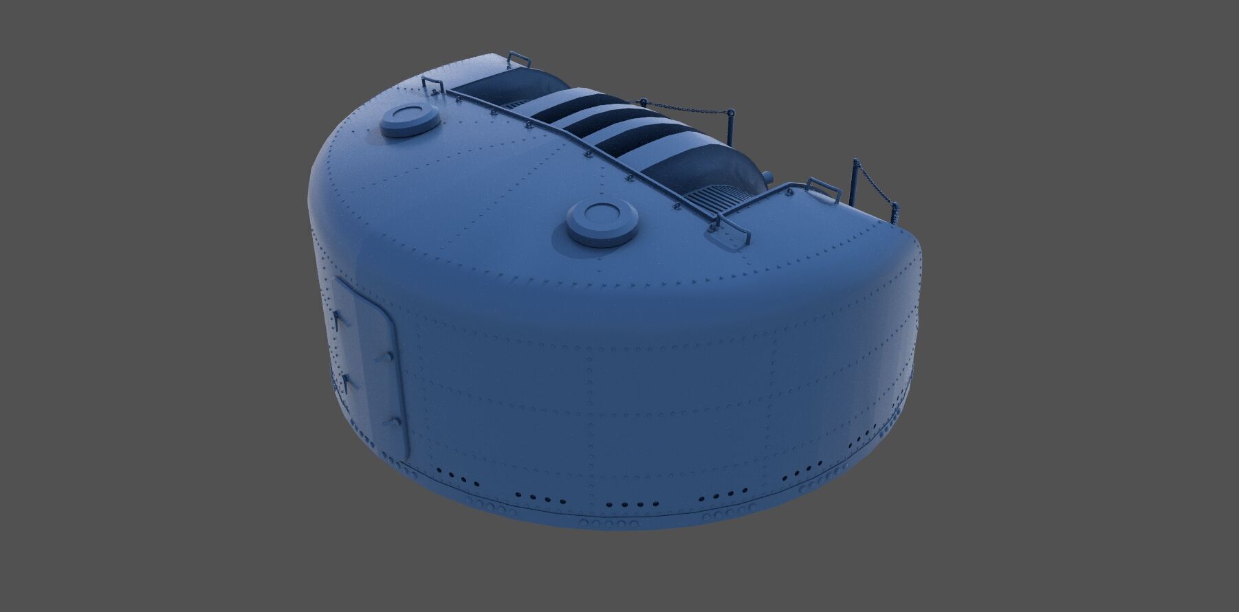 Type 96 turret 1941 - Commercial license - 1-100 scale 3D print model_1