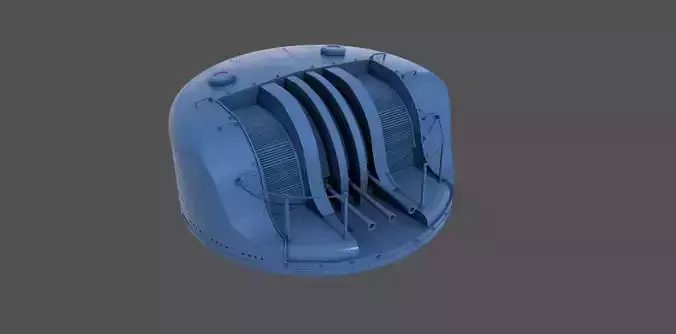 Type 96 turret 1941 - Commercial license - 1-100 scale 3D print model