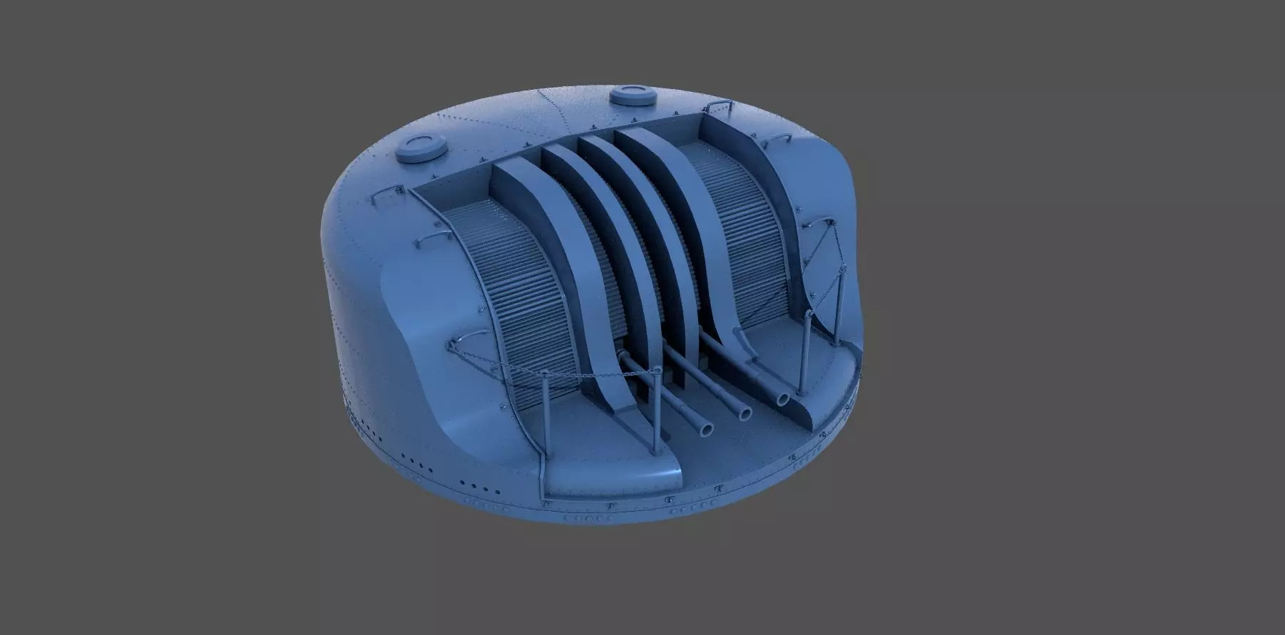 Type 96 turret 1941 - Commercial license - 1-100 scale 3D print model_0