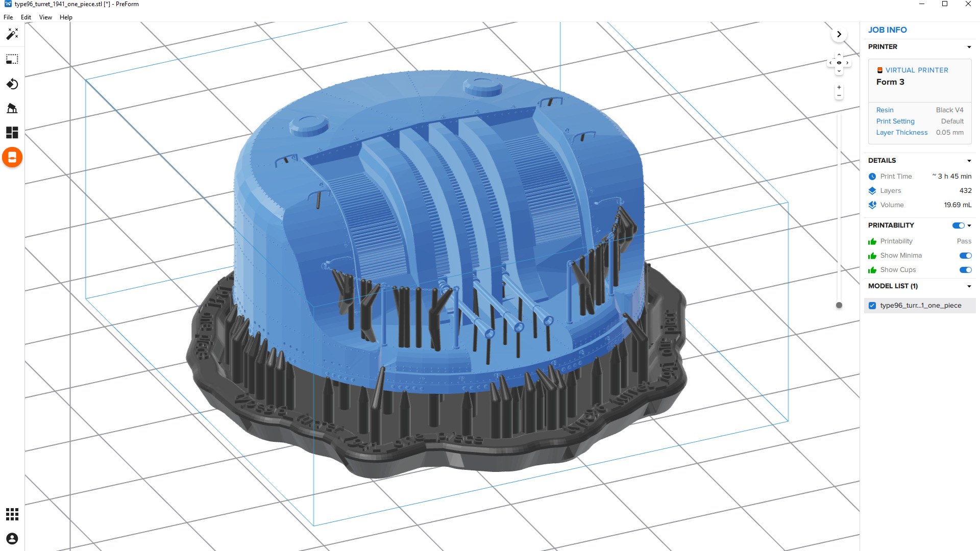 Type 96 turret 1941 - Commercial license - 1-100 scale 3D print model_9
