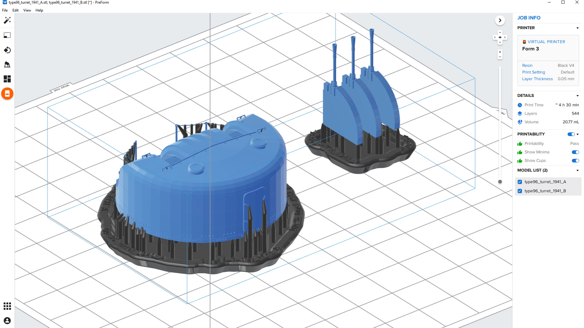Type 96 turret 1941 - Commercial license - 1-100 scale 3D print model_8