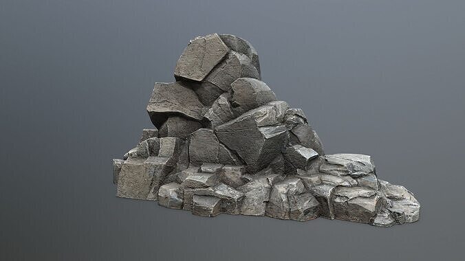 Cliff Mountain Low-poly 3D model