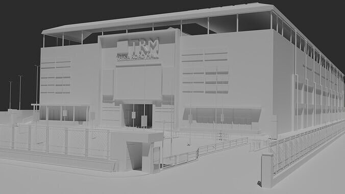 Thika Road Mall 3D Model Low-poly 3D model