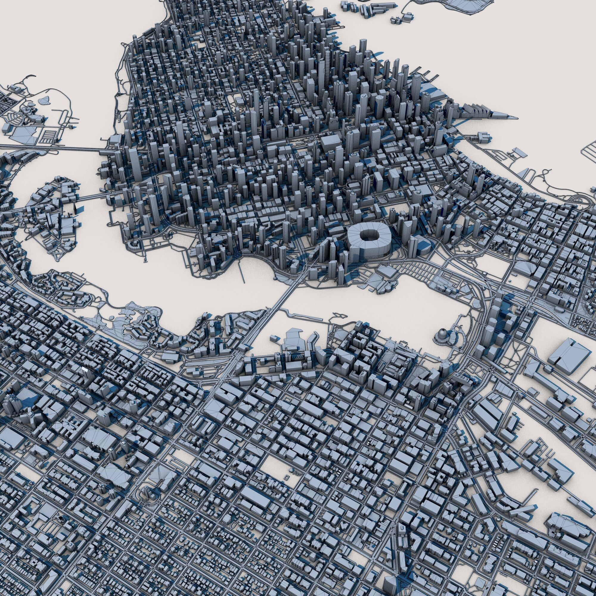 Vancouver City Canada 3D model_8