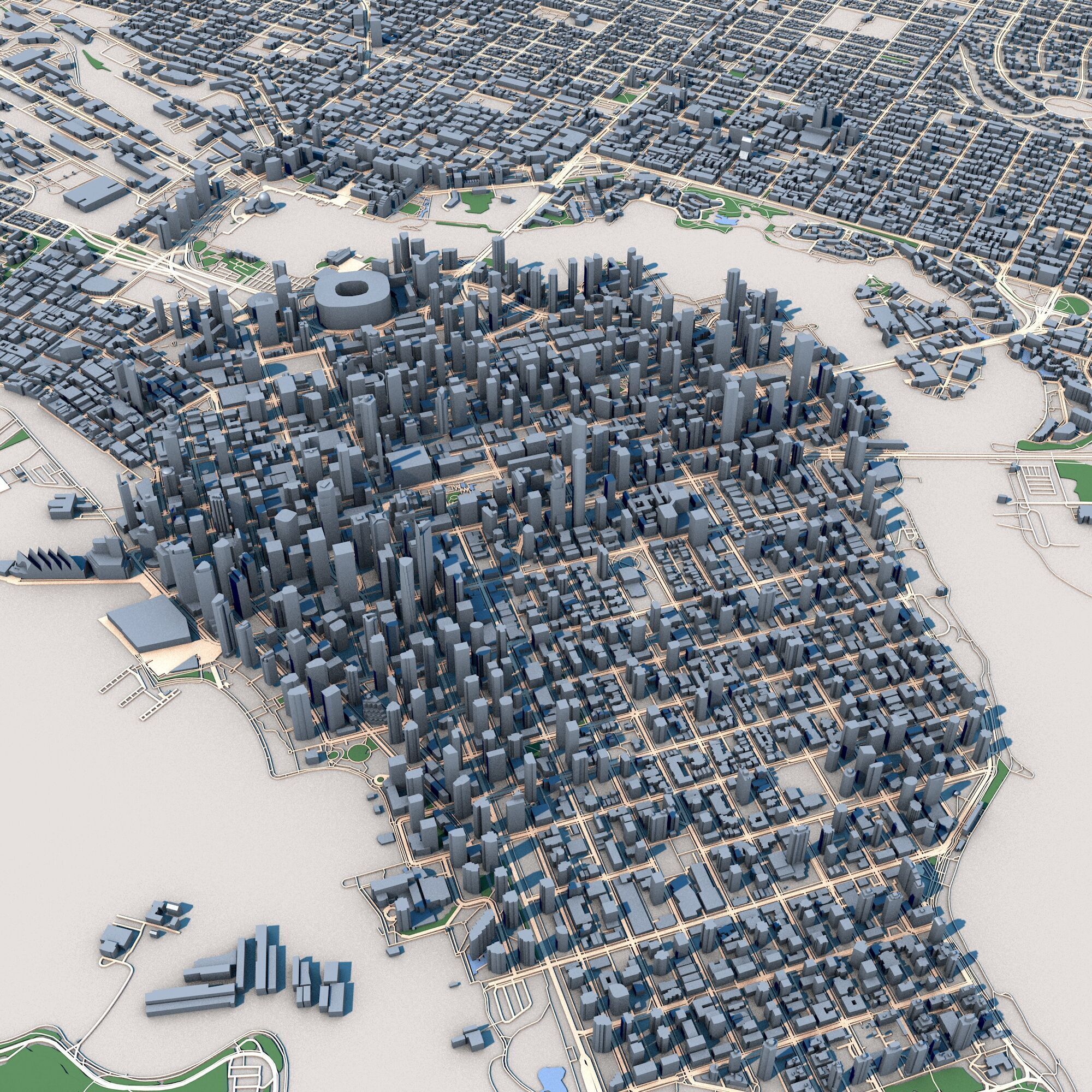 Vancouver City Canada 3D model_6