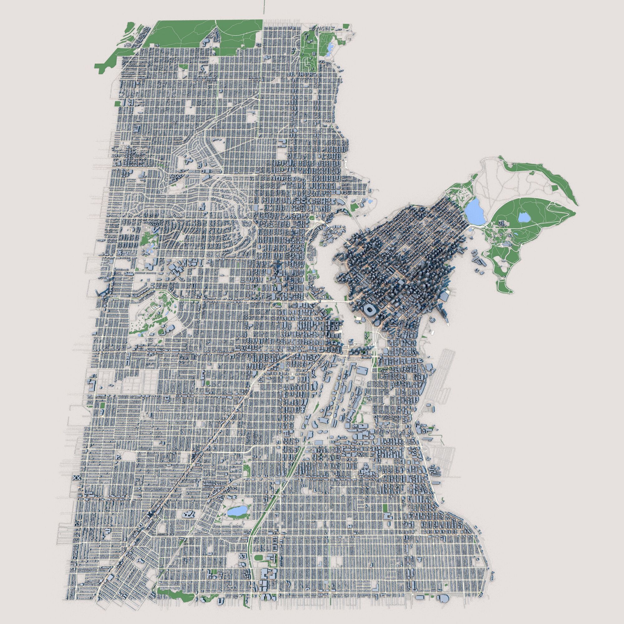 Vancouver City Canada 3D model_1