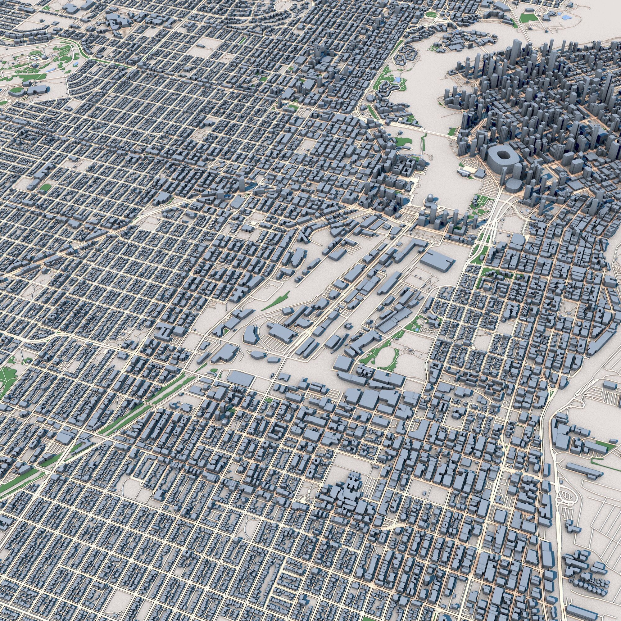 Vancouver City Canada 3D model_4