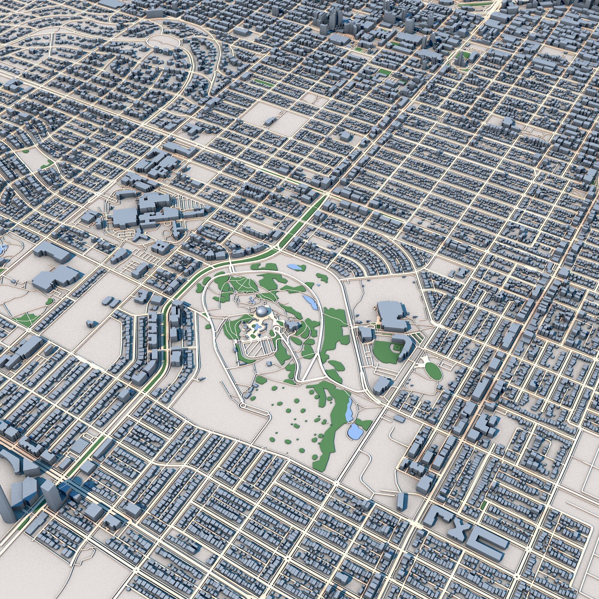 Vancouver City Canada 3D model_2