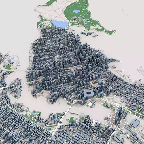 Vancouver City Canada 3D model