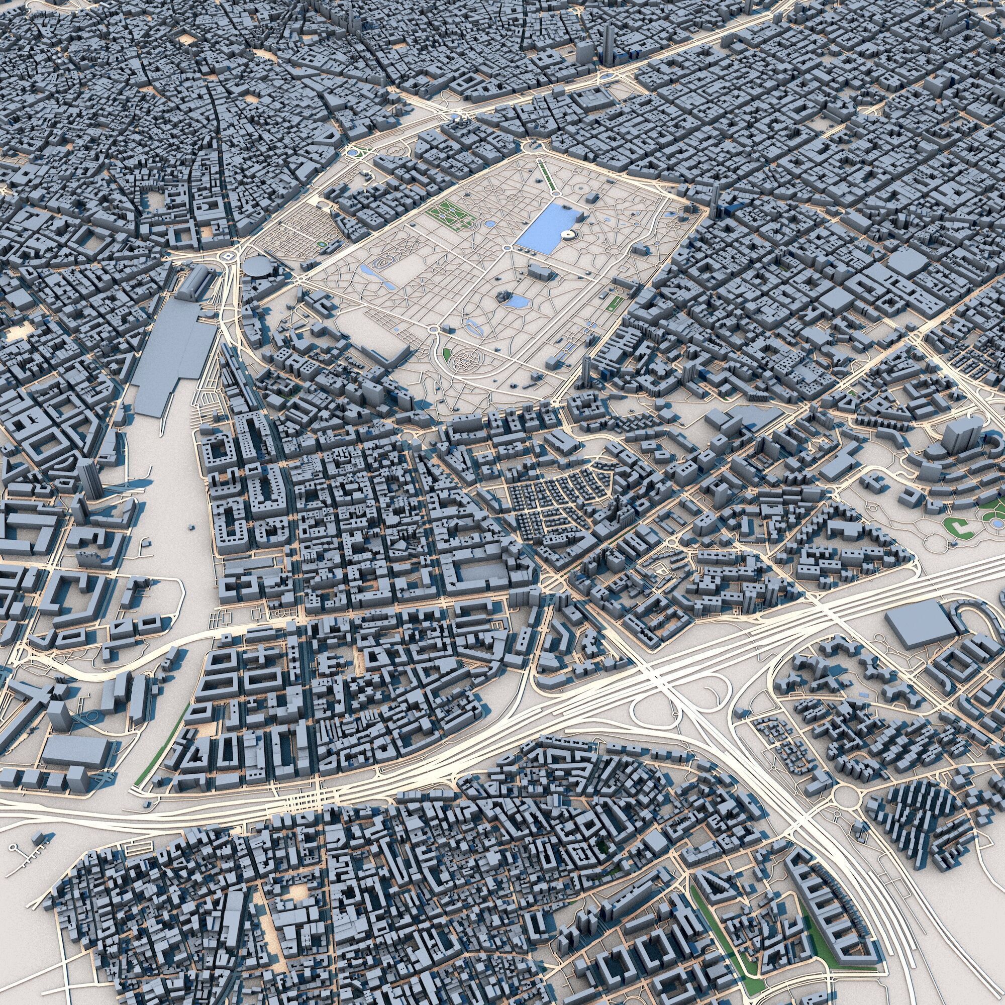 Madrid City Spain 3D model_2