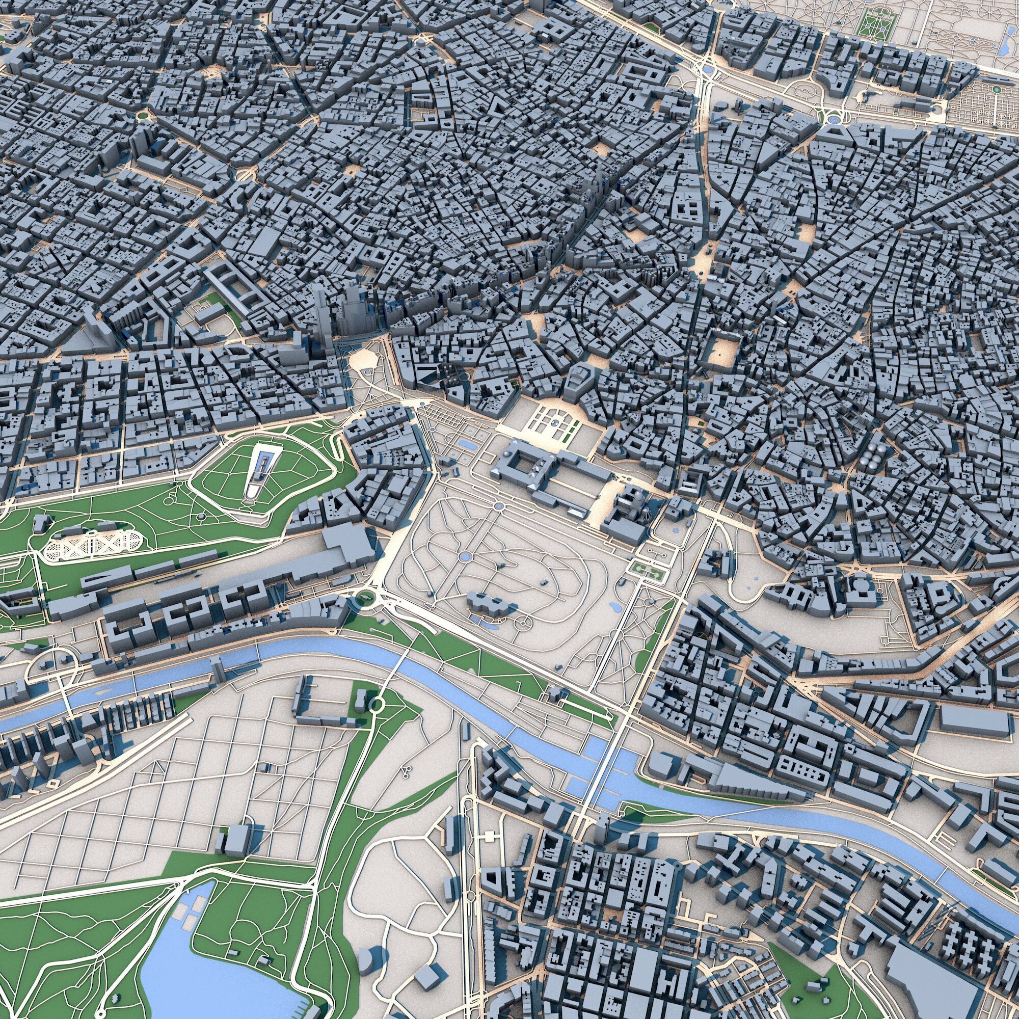 Madrid City Spain 3D model_7