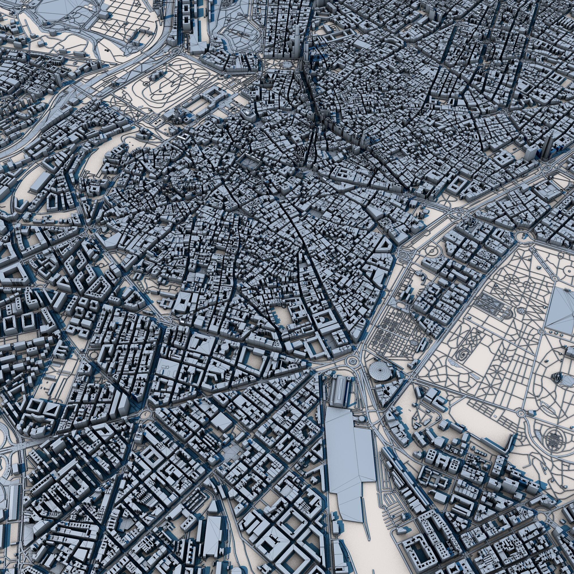Madrid City Spain 3D model_9