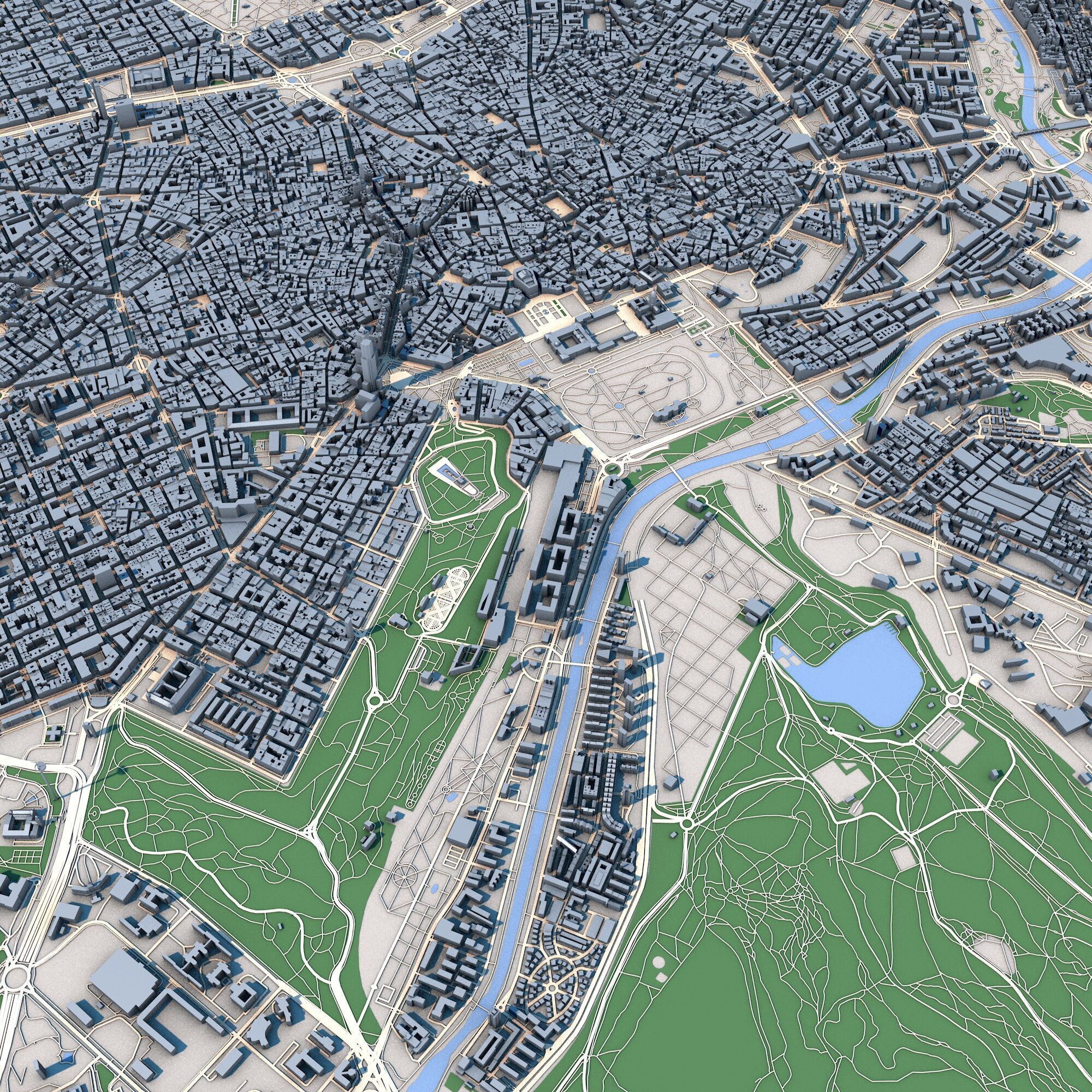 Madrid City Spain 3D model_6