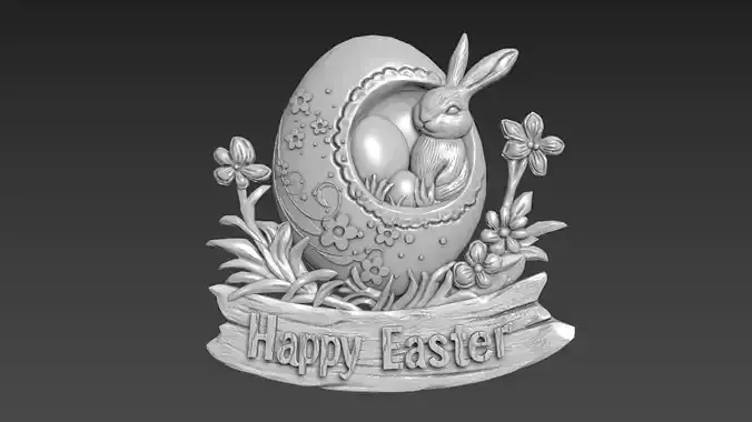 Easter Bunny Relief Decor