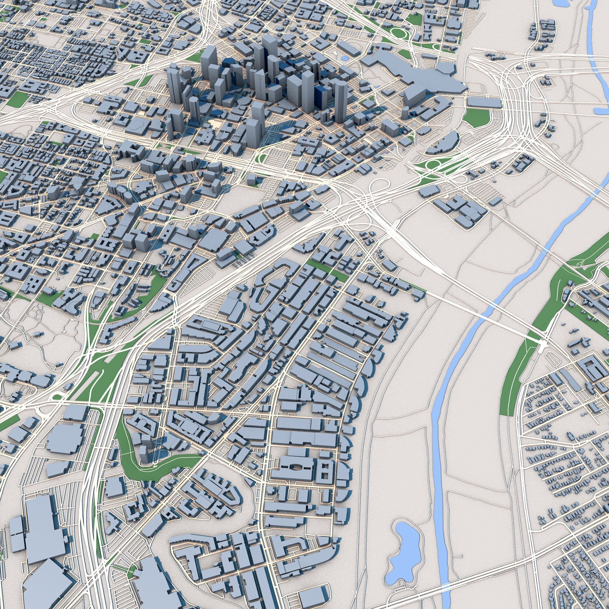 Dallas City Texas United States 3D model_5