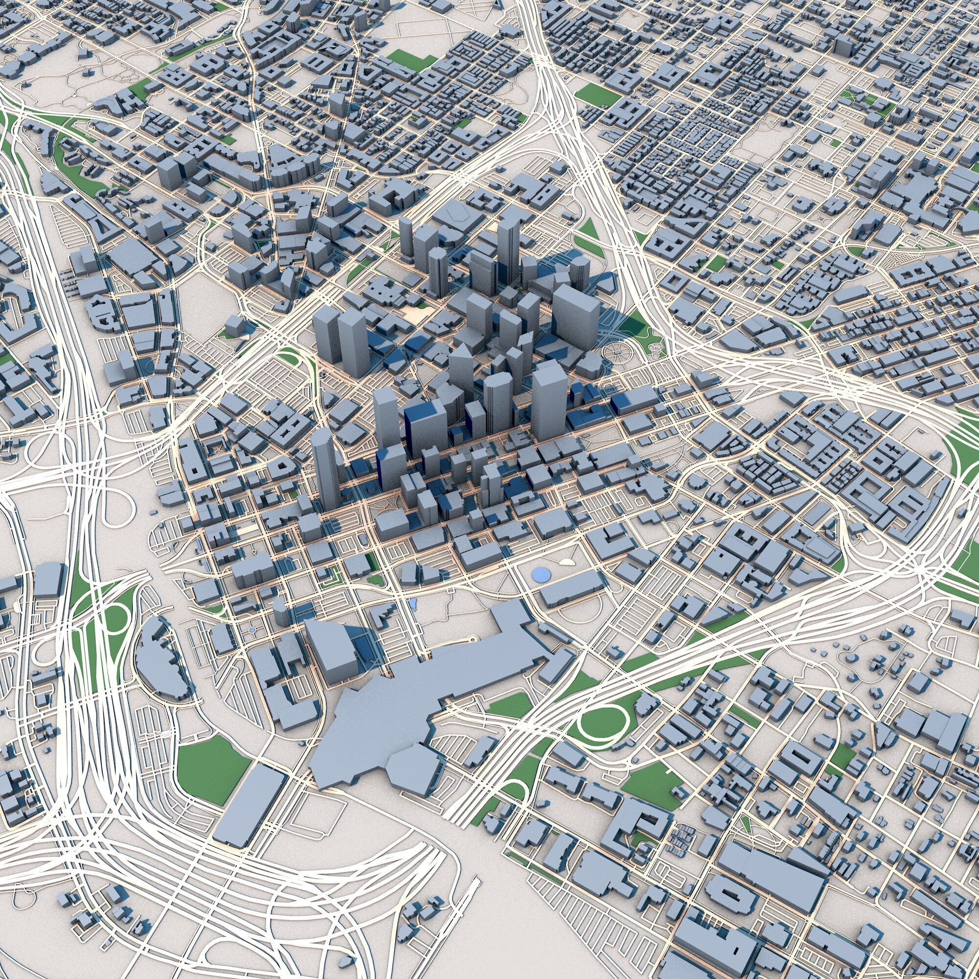 Dallas City Texas United States 3D model_7