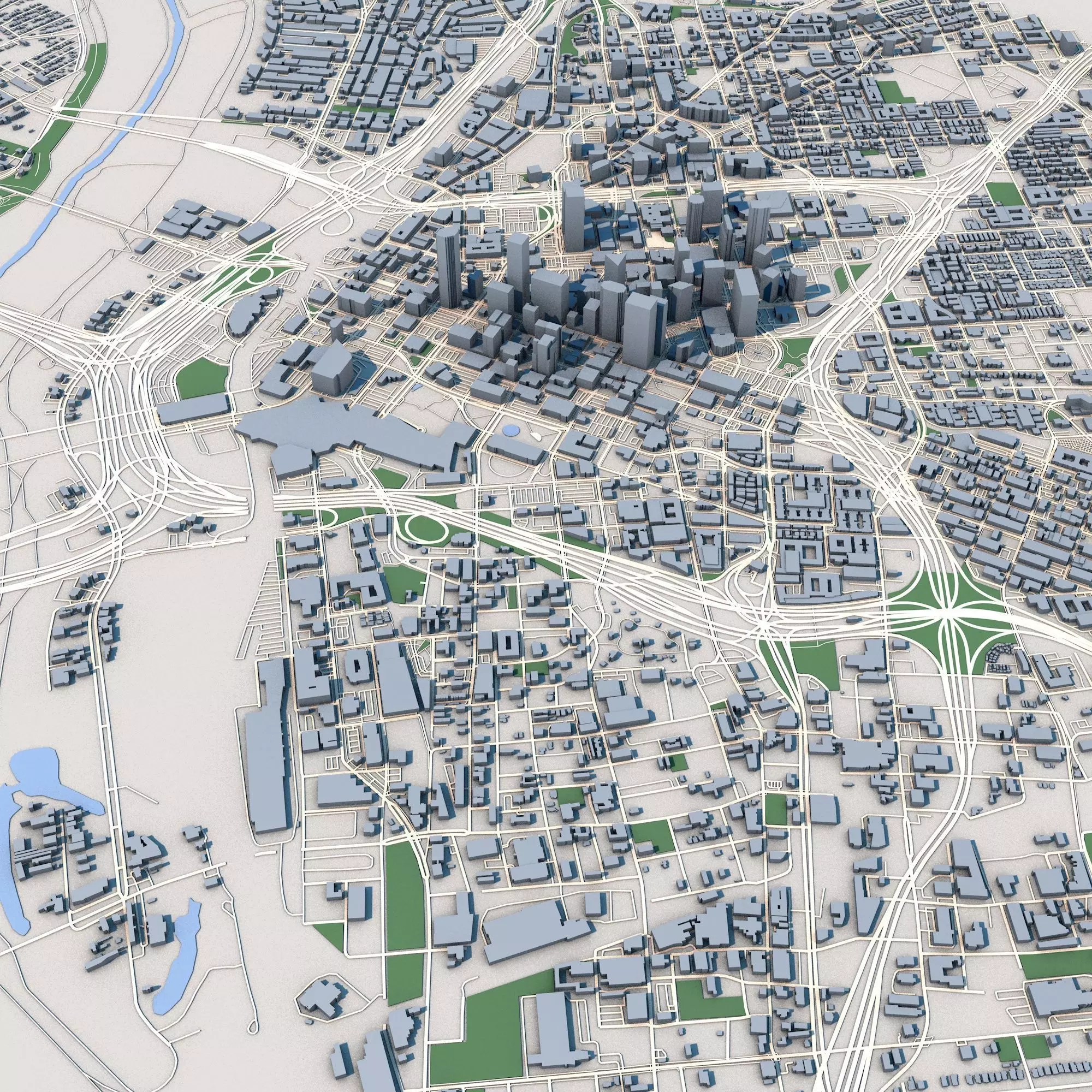 Dallas City Texas United States 3D model_0