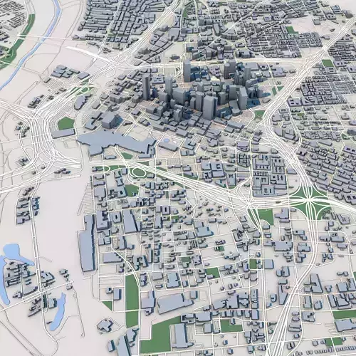 Dallas City Texas United States 3D model