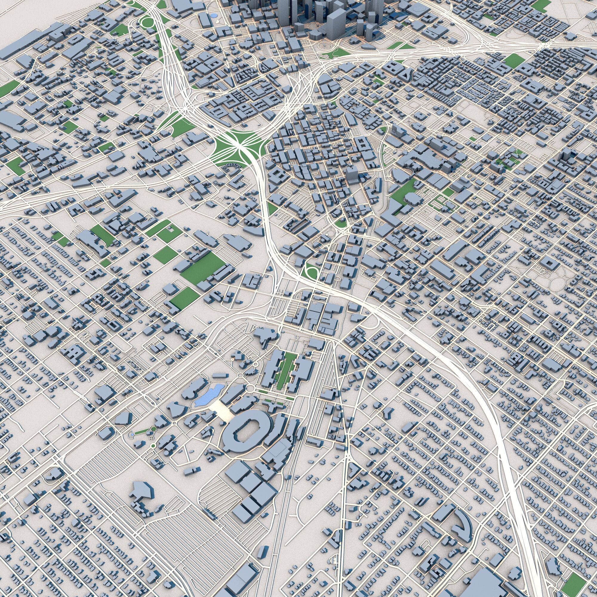 Dallas City Texas United States 3D model_3