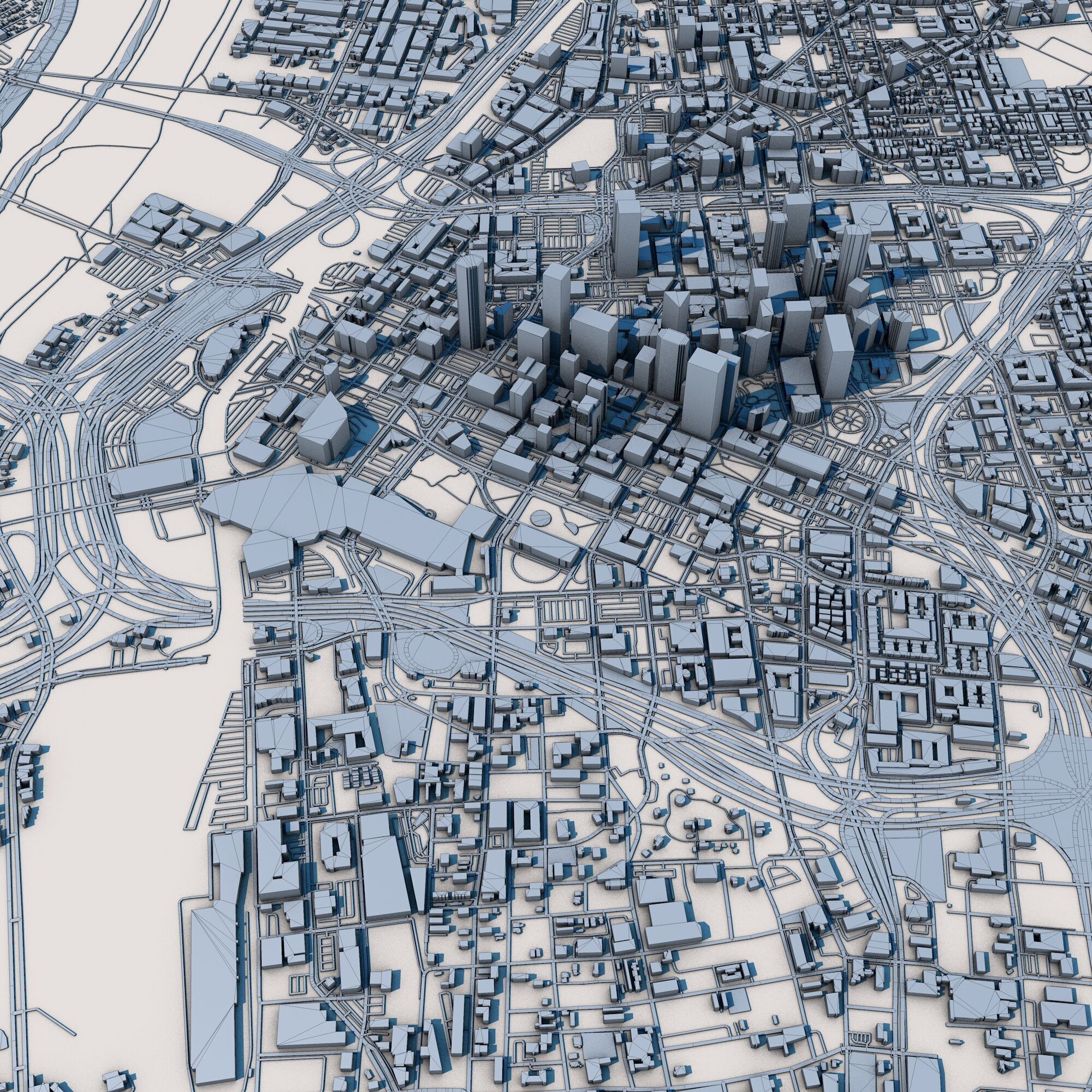 Dallas City Texas United States 3D model_8