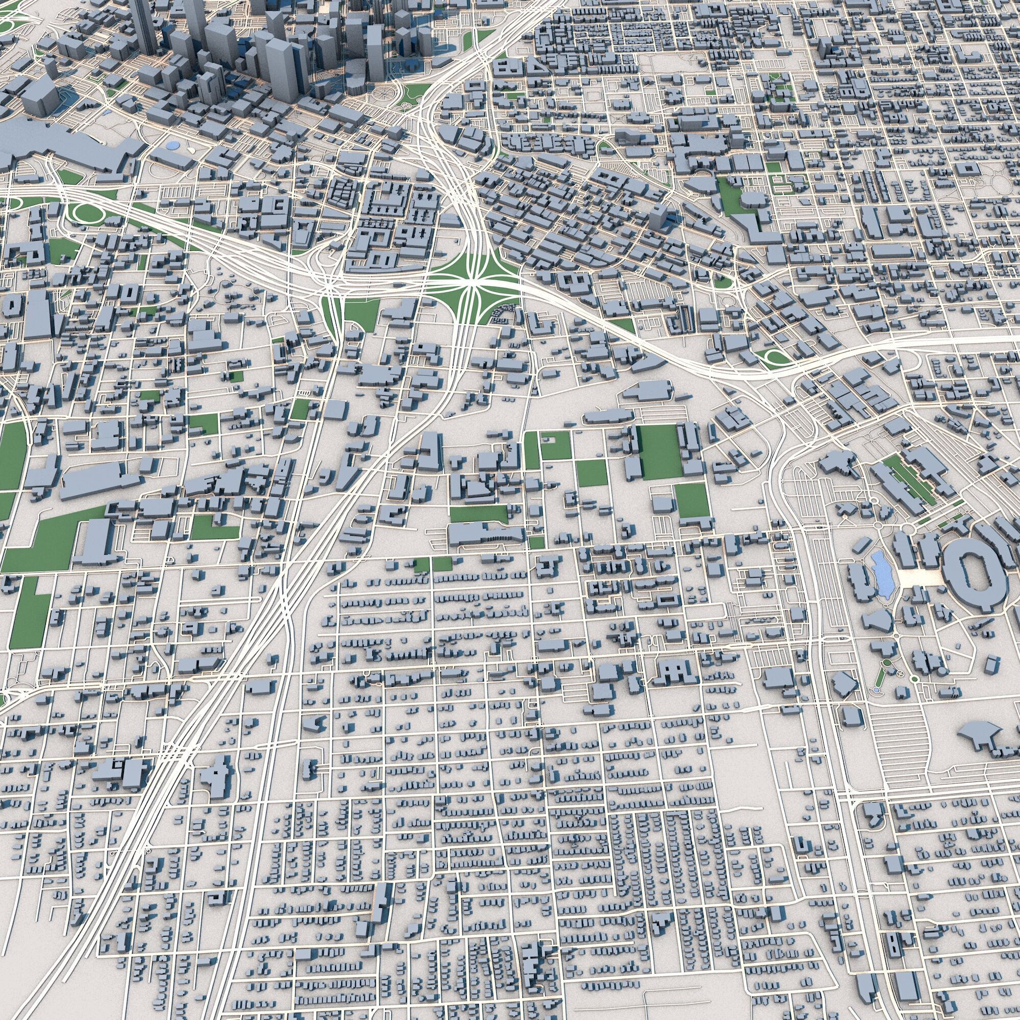 Dallas City Texas United States 3D model_2