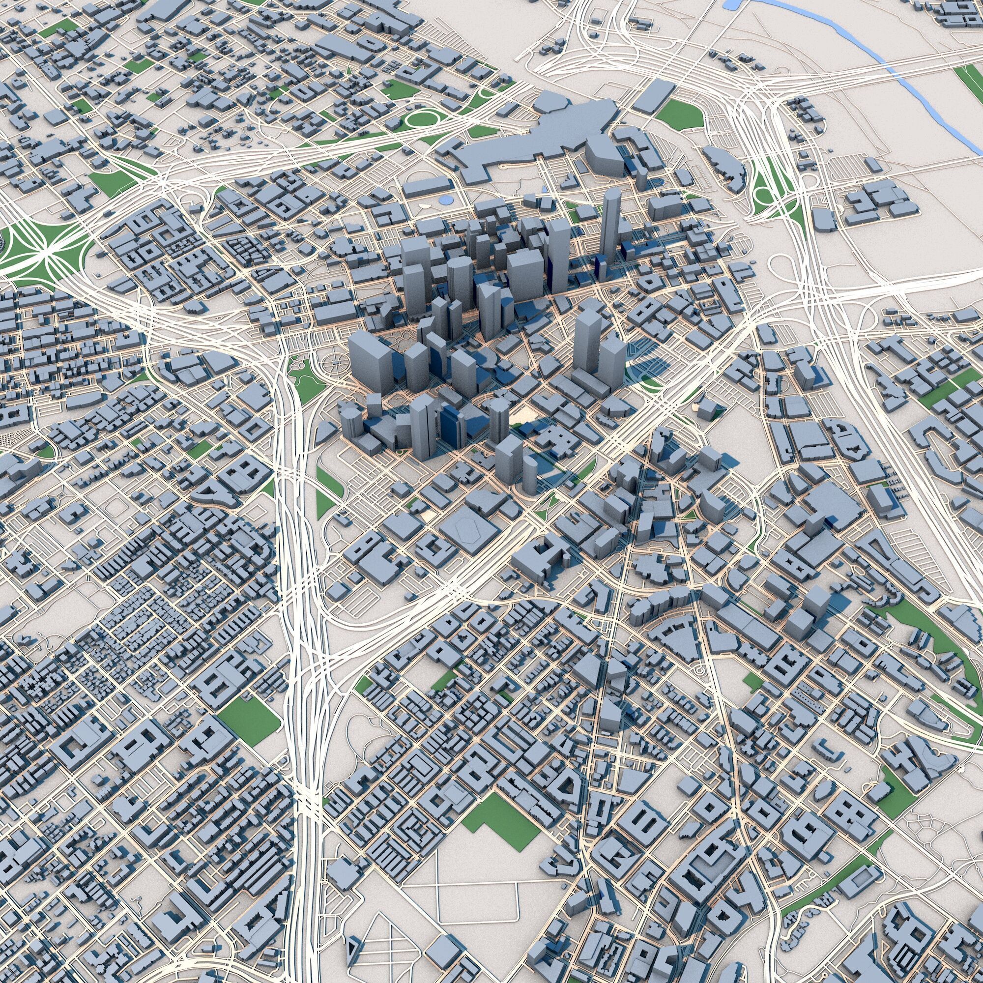 Dallas City Texas United States 3D model_4