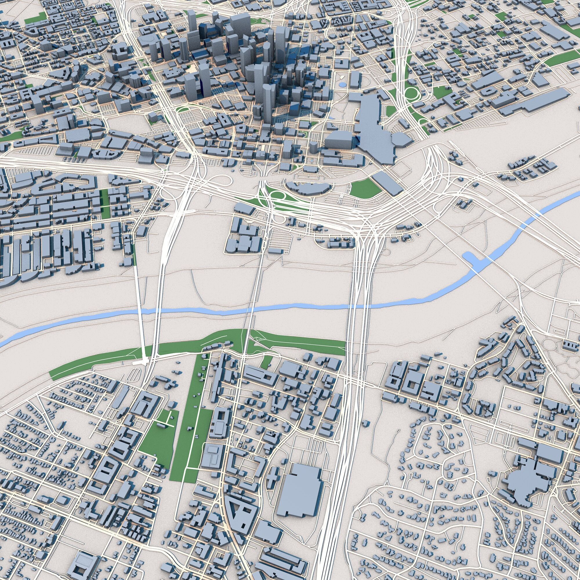 Dallas City Texas United States 3D model_6